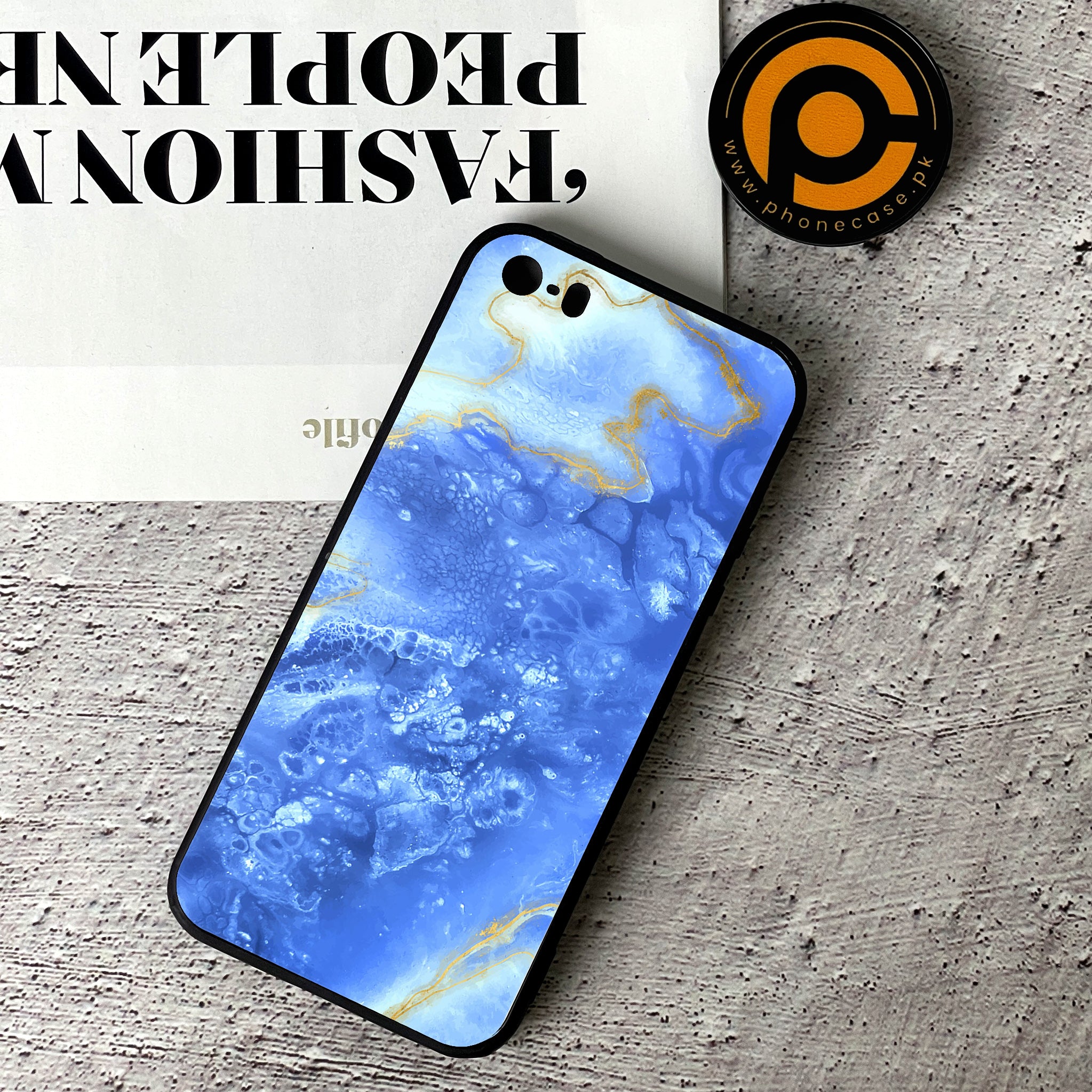 iPhone 5/5c/5s - Blue Marble 2.0 Series - Premium Printed Glass soft Bumper shock Proof Case