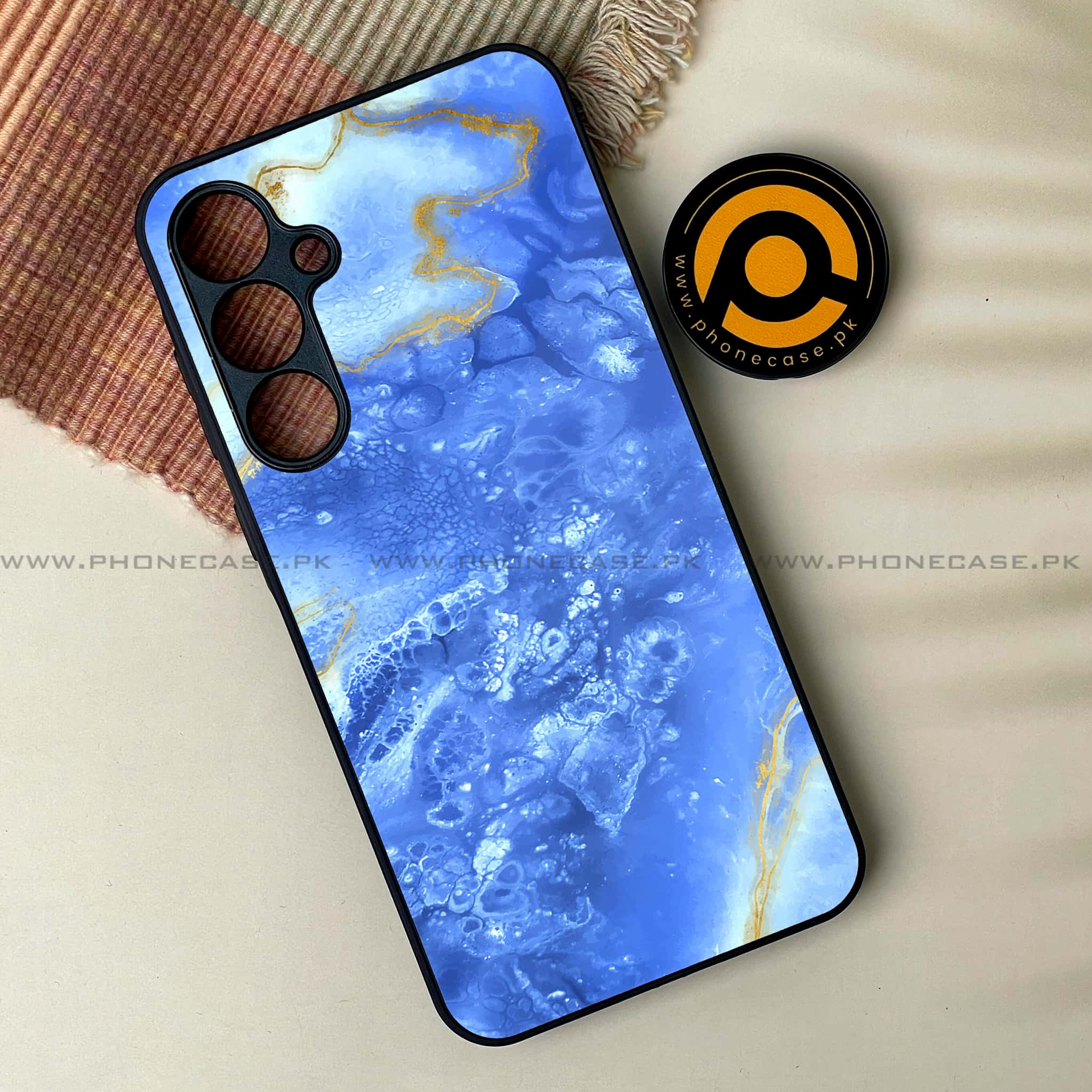 Samsung Galaxy A05s - Blue Marble V2.0 Series - Premium Metal Printed soft Bumper shock Proof Case