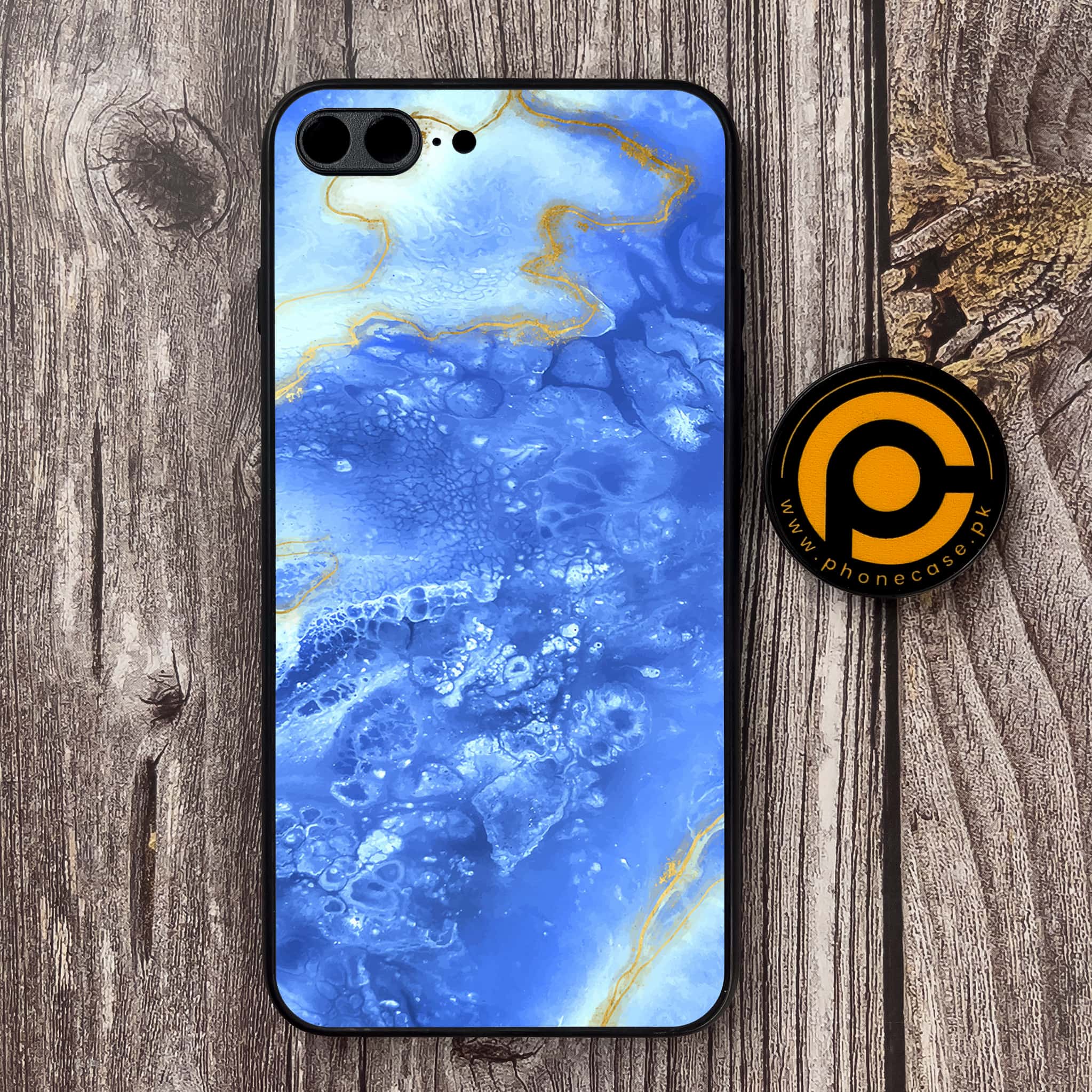 iPhone 7 Plus - Blue Marble Series V 2.0 - Premium Metal Printed soft Bumper shock Proof Case