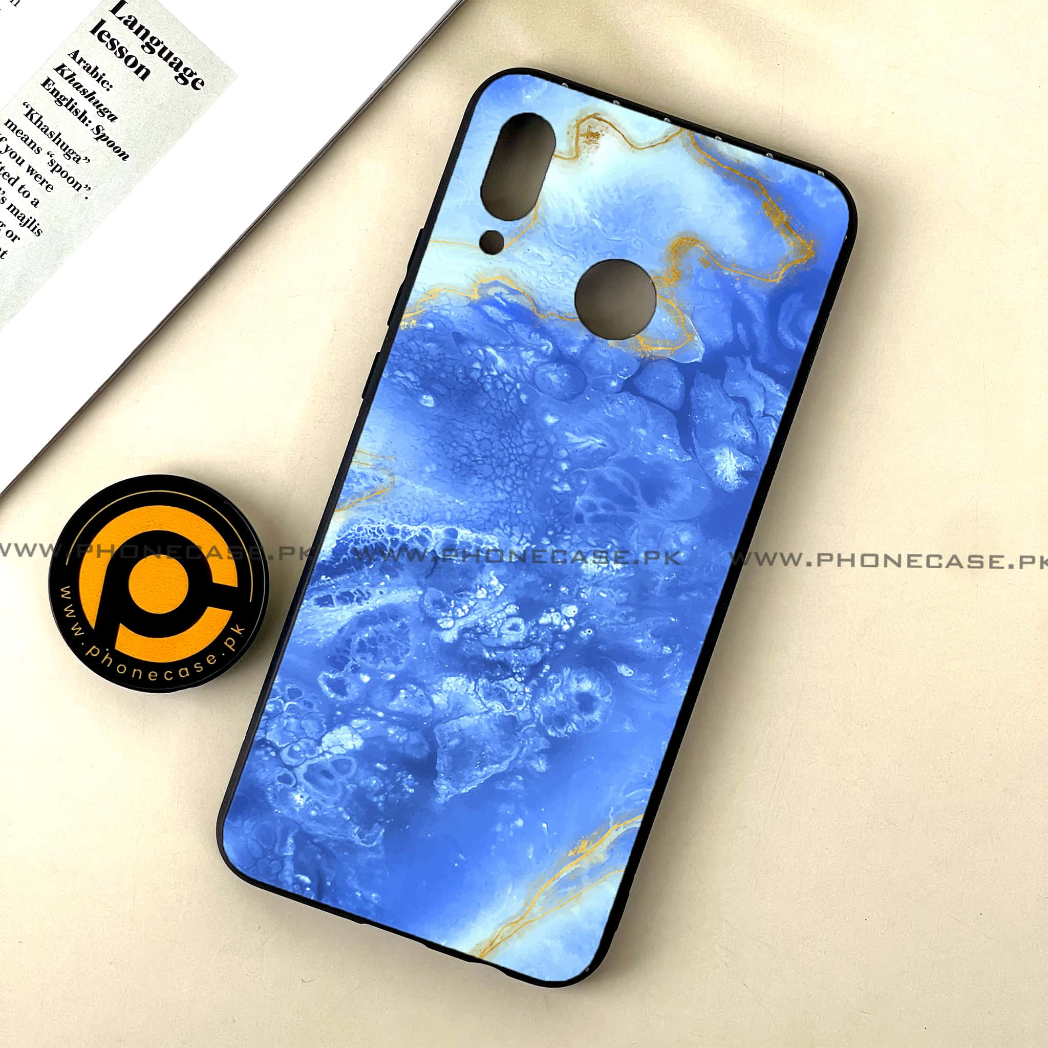 Huawei Nova 3 - Blue Marble Series V 2.0 - Premium Printed Glass soft Bumper shock Proof Case