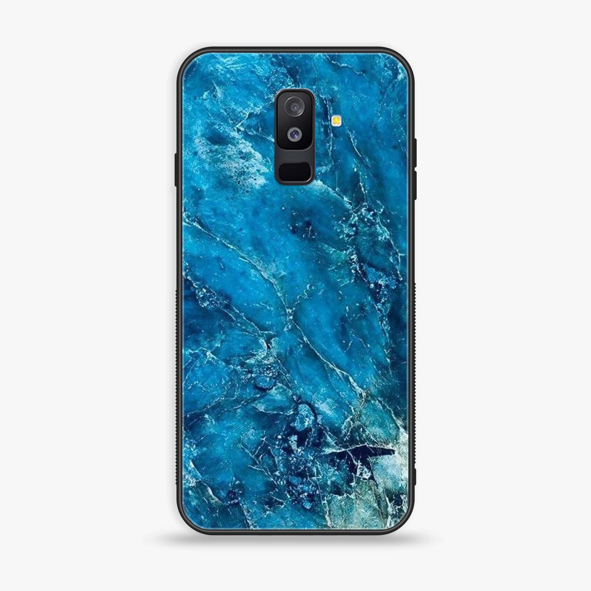 Samsung Galaxy A6 Plus (2018) - Blue Marble Series V 2.0 - Premium Printed Glass soft Bumper shock Proof Case