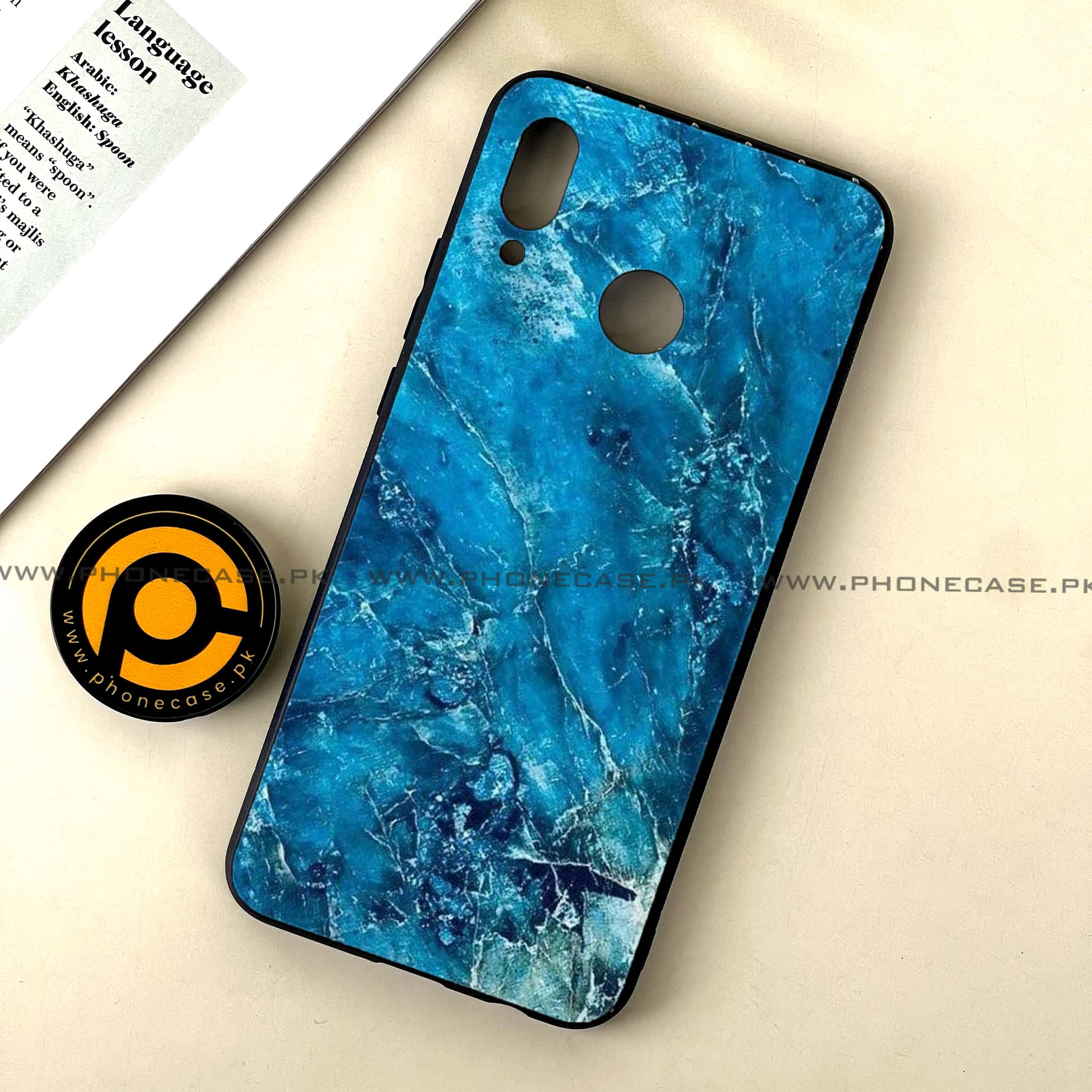 Huawei Nova 3 - Blue Marble Series V 2.0 - Premium Printed Glass soft Bumper shock Proof Case