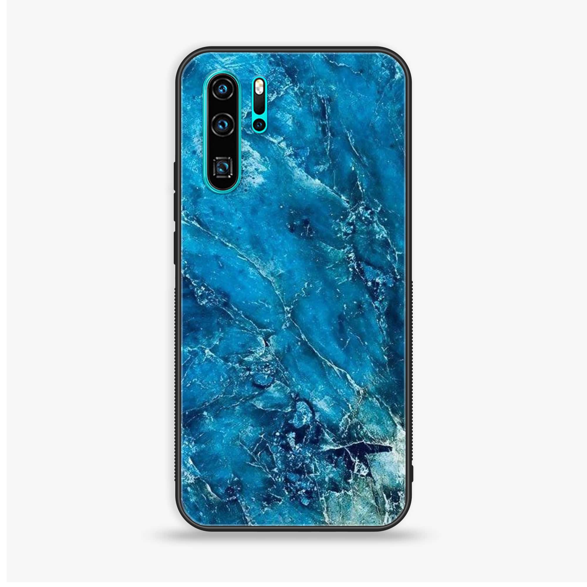Huawei P30 Pro - Blue Marble 2.0 Series - Premium Printed Glass soft Bumper shock Proof Case