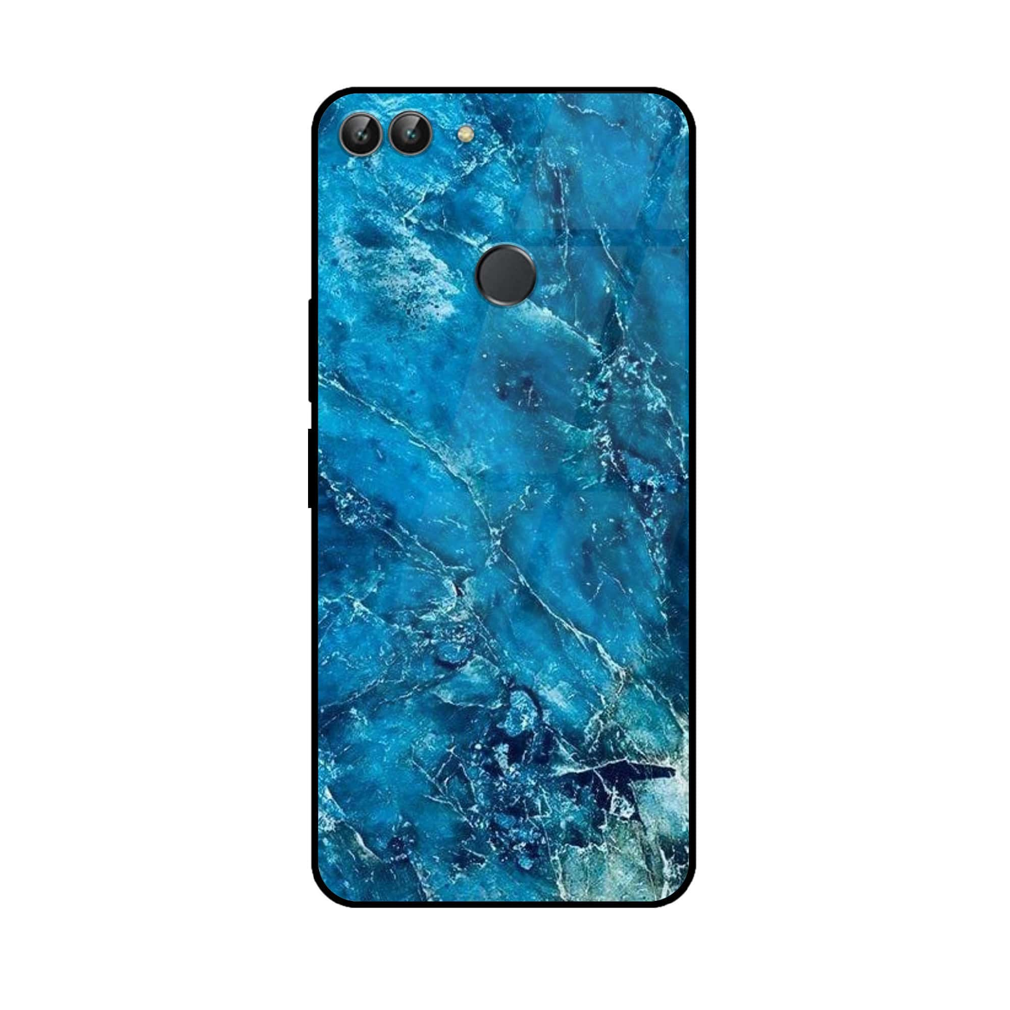 Huawei P Smart - Blue Marble 2.0 Series - Premium Printed Glass soft Bumper shock Proof Case