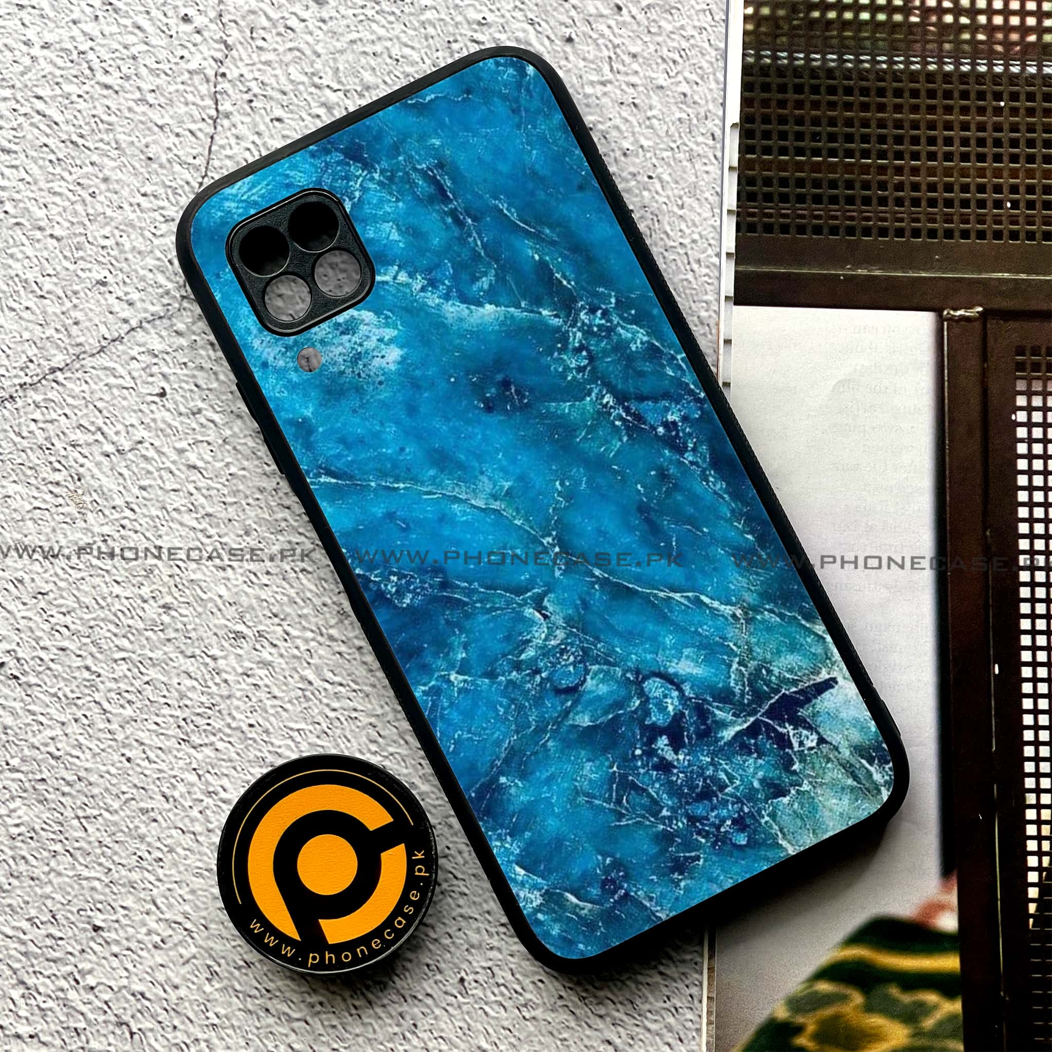 Huawei P40 Lite - Blue Marble 2.0 Series - Premium Printed Glass soft Bumper shock Proof Case