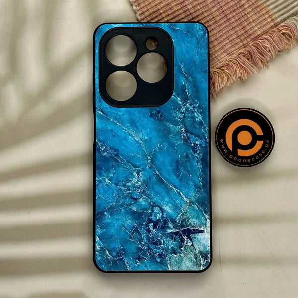 Tecno Spark GO 2024/ Smart 8/ Spark 20/ 20c/ Pop 8/ Hot 40i - Blue Marble V 2.0 Design 3  - Premium Printed Glass soft Bumper shock Proof Case CS-16167
