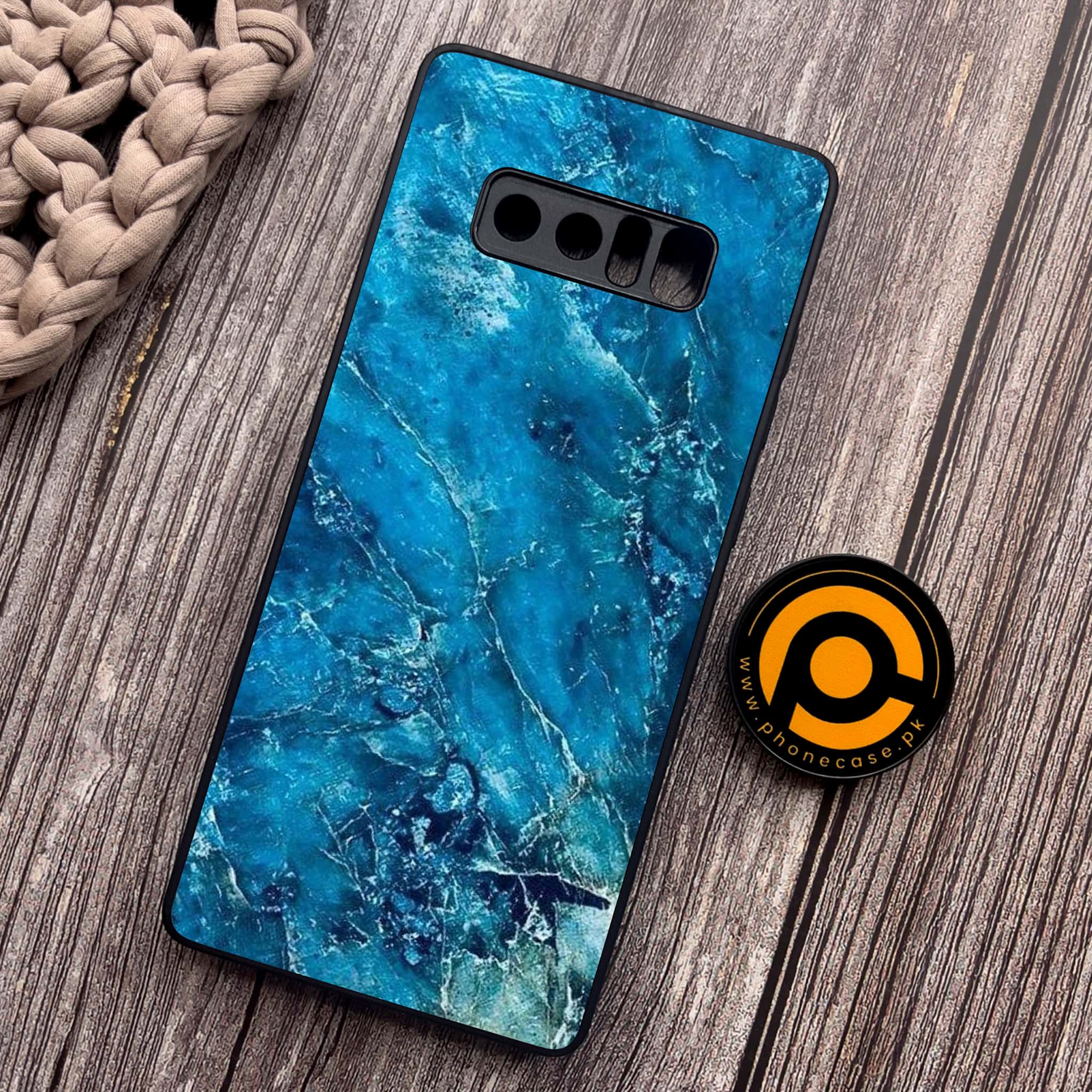 Samsung Galaxy Note 8 - Blue Marble 2.0 Series - Premium Metal Printed soft Bumper shock Proof Case
