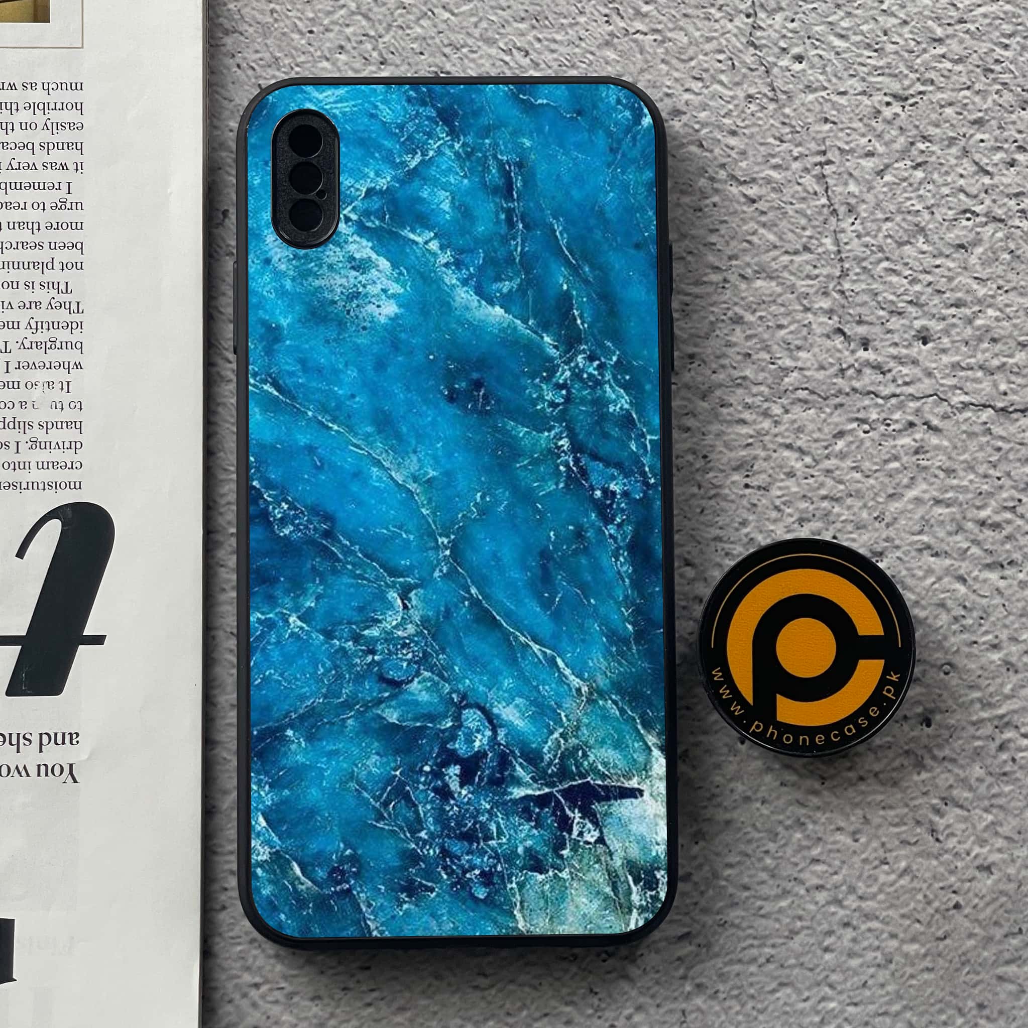 iPhone Xs Max - Blue Marble Series V 2.0 - Premium Metal Printed soft Bumper shock Proof Case