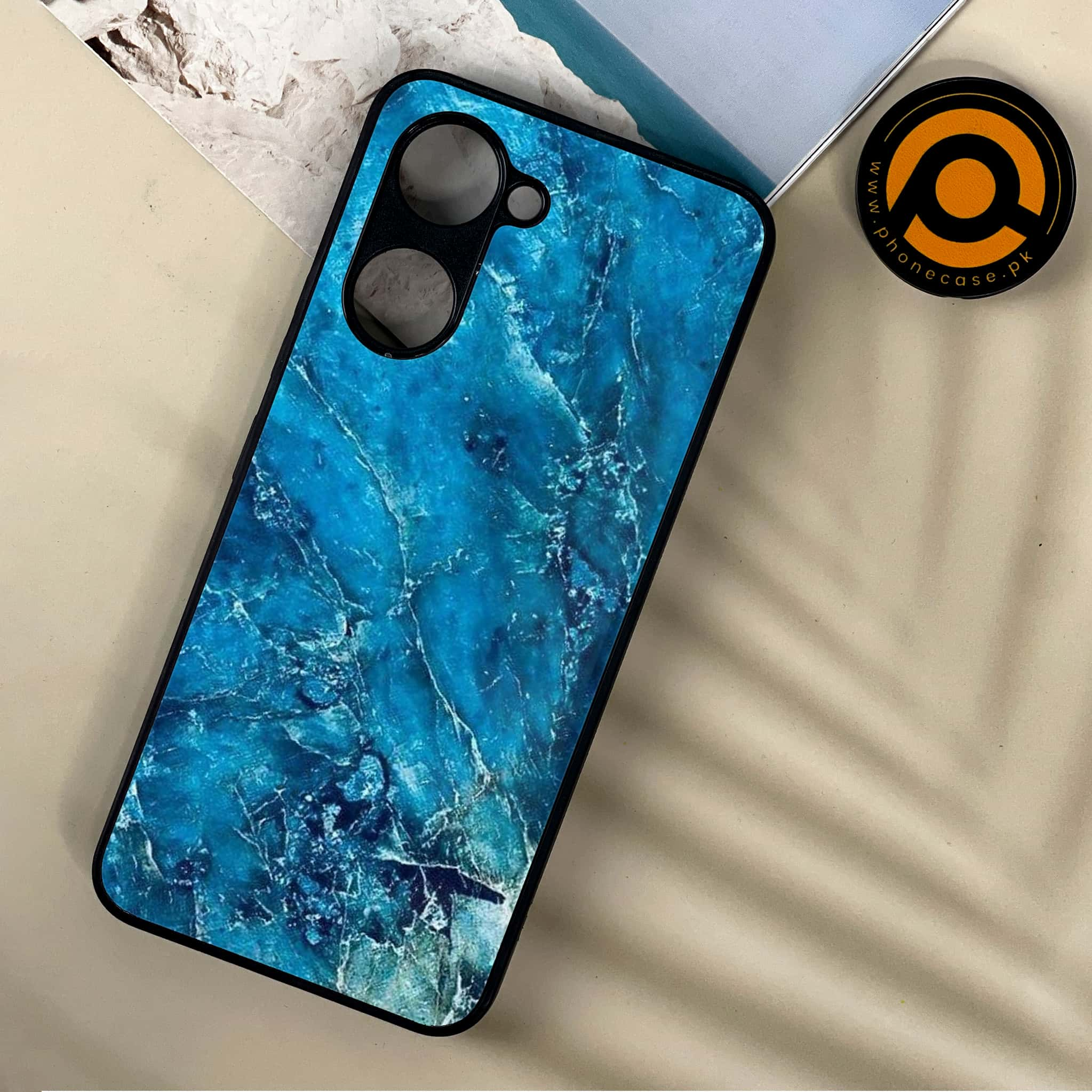 Vivo Y03 - Blue Marble 2.0 Series - Premium Printed Metal soft Bumper shock Proof Case