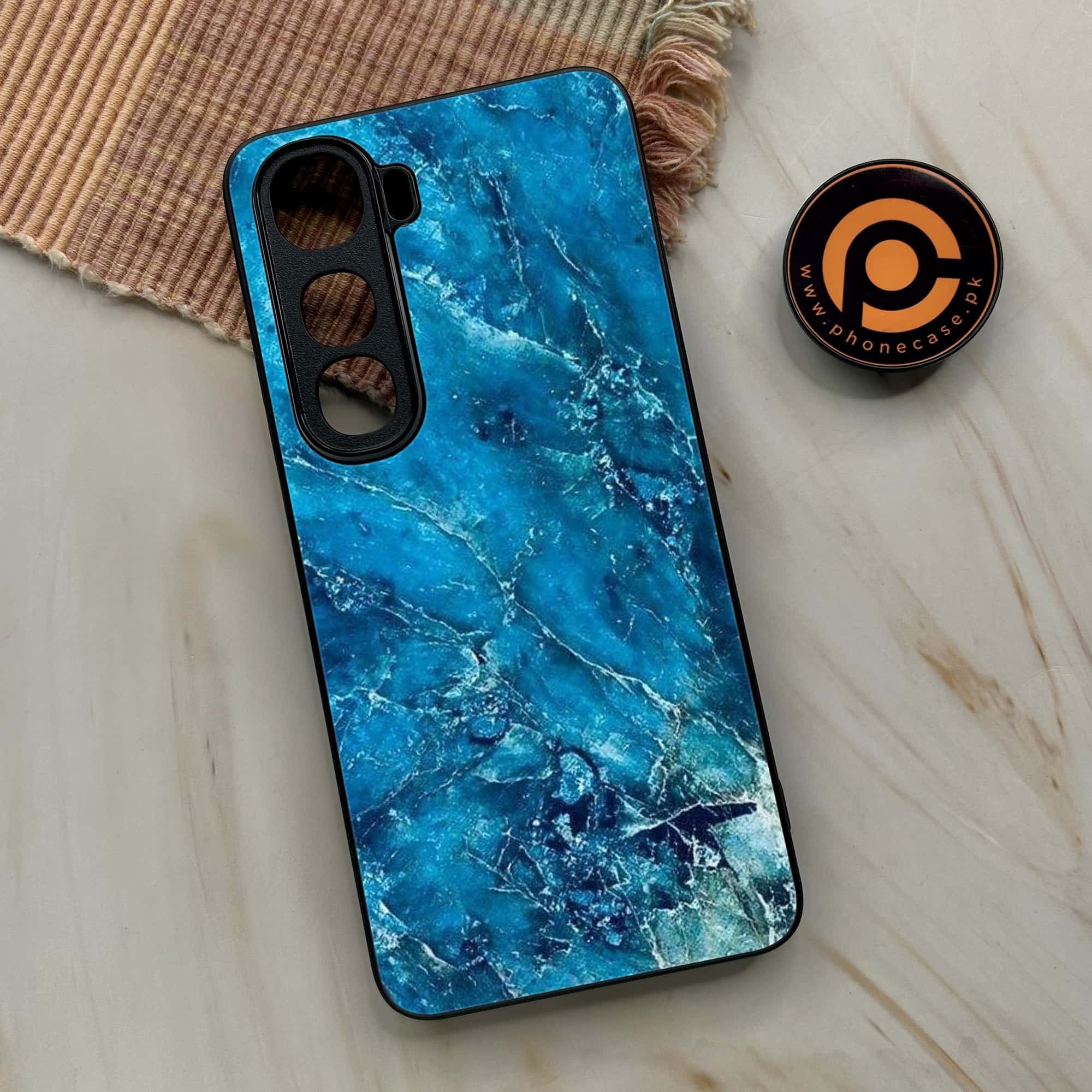 Vivo Y400 - Blue Marble 2.0 Series - Premium Metal Printed soft Bumper shock Proof Case