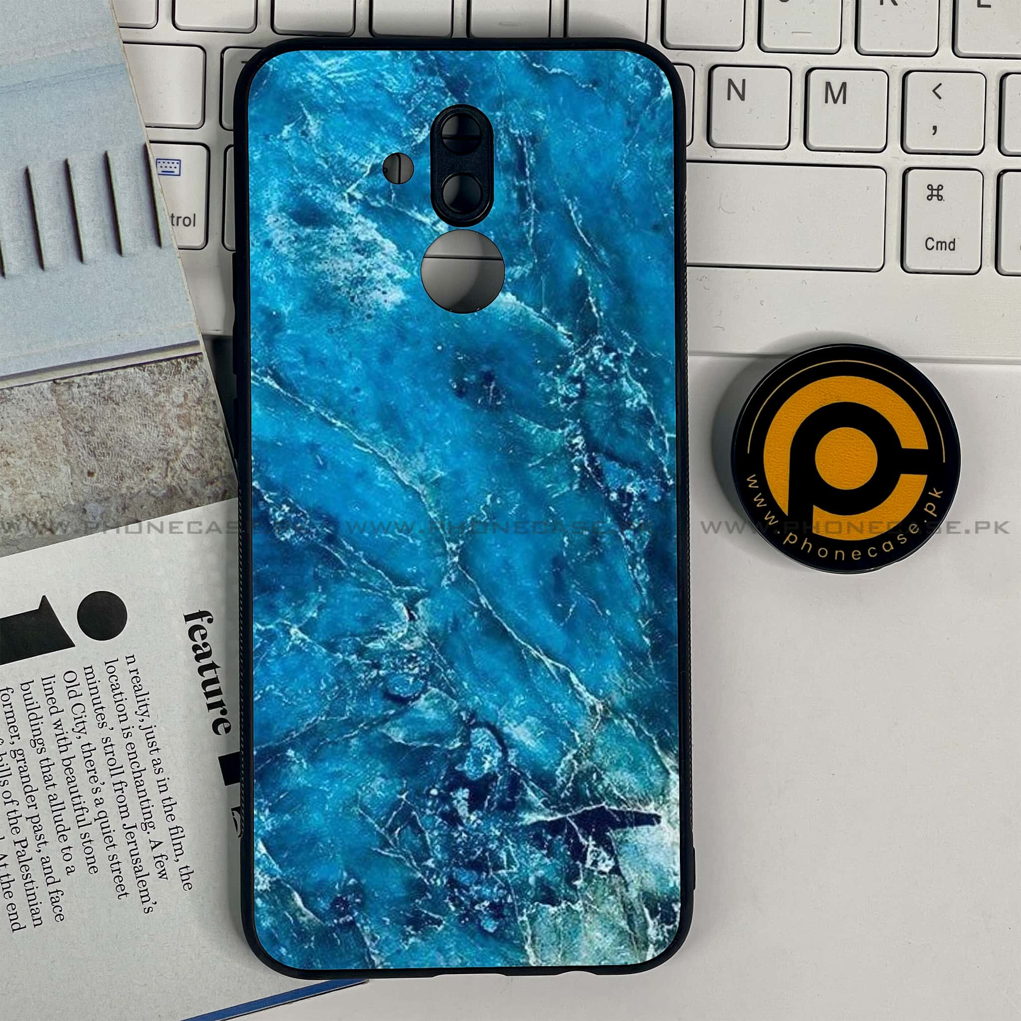 Huawei Mate 20 Lite - Blue Marble 2.0 Series - Premium Printed Glass soft Bumper shock Proof Case