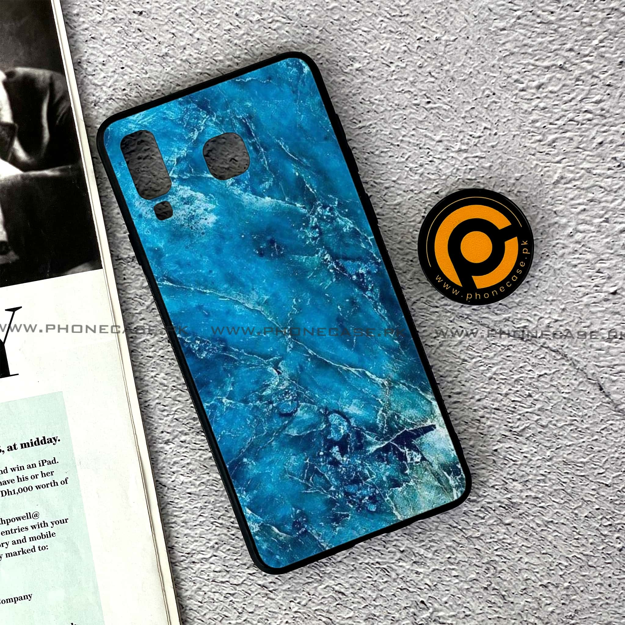 Samsung Galaxy A8 Star(A9 Star) - Blue Marble 2.0 Series - Premium Printed Glass soft Bumper shock Proof Case