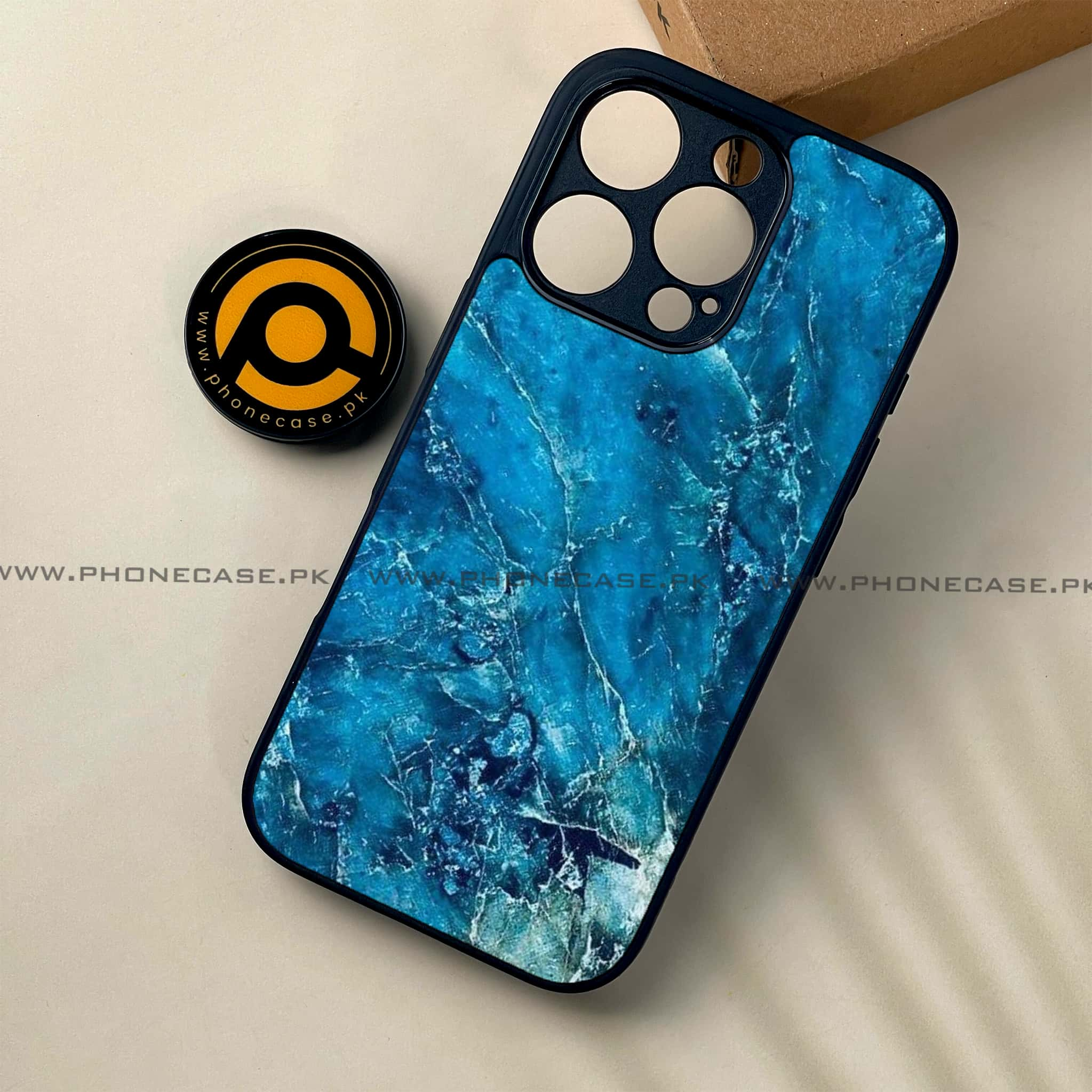 iPhone 16 Pro - Blue Marble 2.0 Series - Premium Printed Glass soft Bumper shock Proof Case