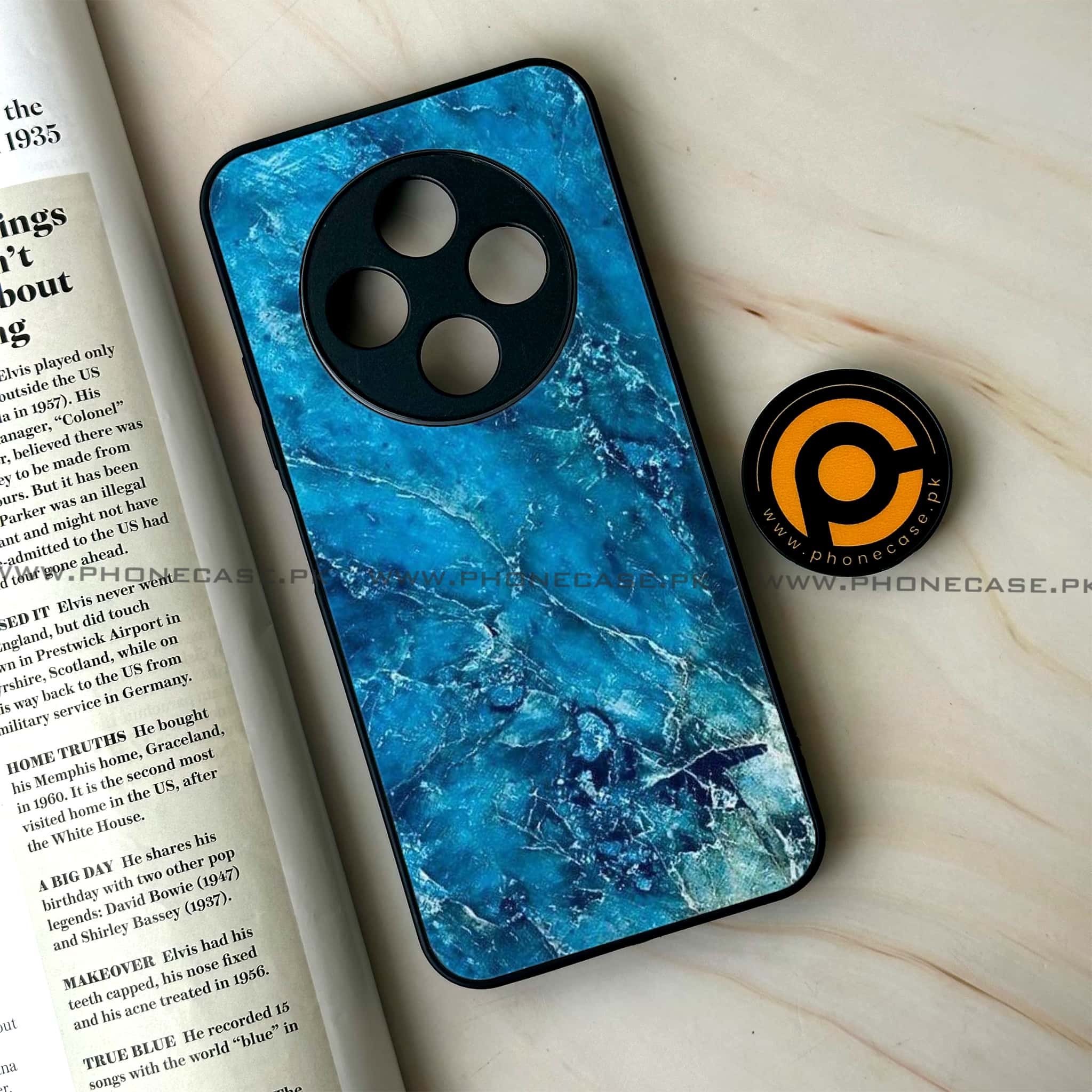 Oppo F27 Pro - Blue Marble 2.0 Series - Premium Metal Printed soft Bumper Shock Proof Case
