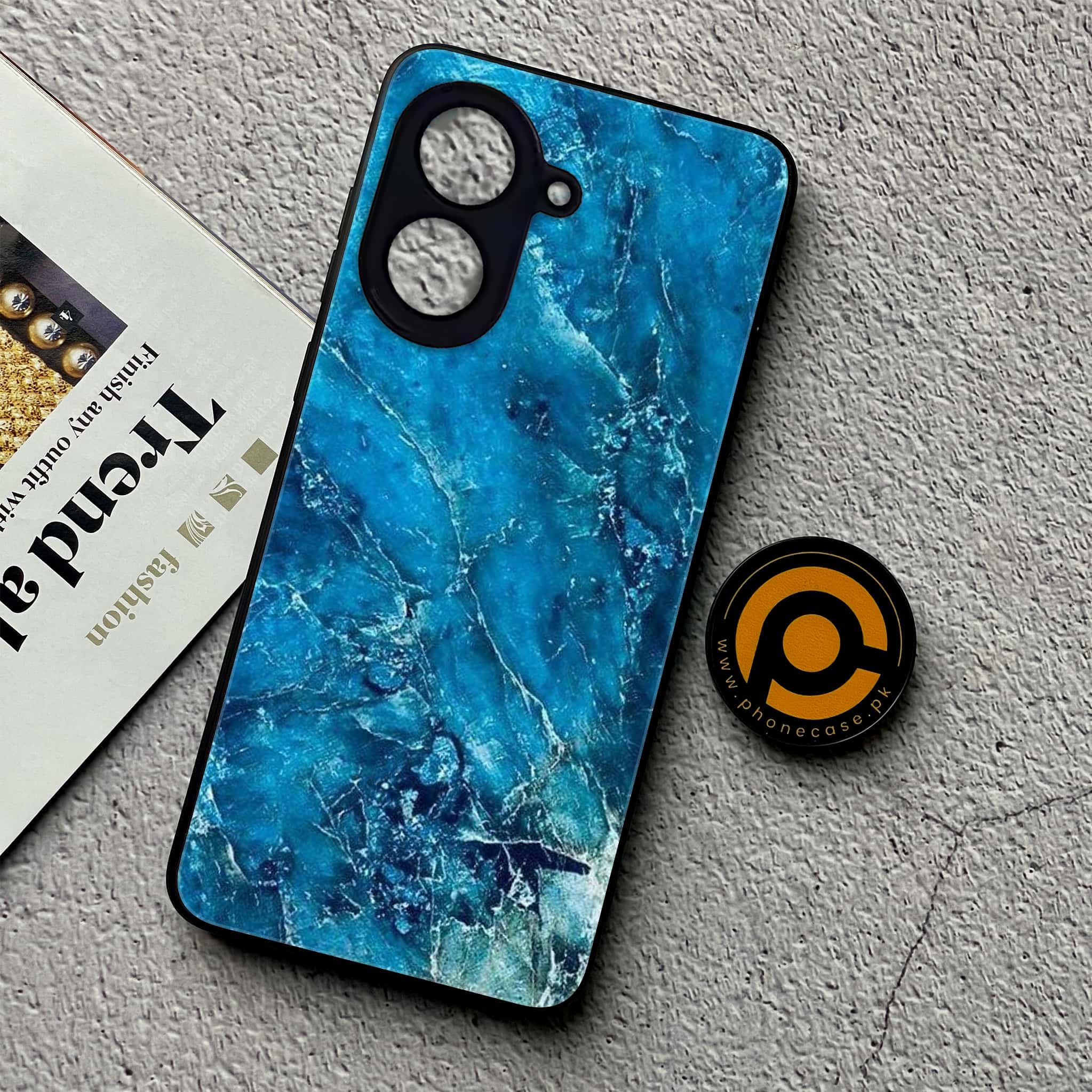 Xiaomi Redmi A5 - Blue Marble 2.0 Series - Premium Metal Printed soft Bumper shock Proof Case