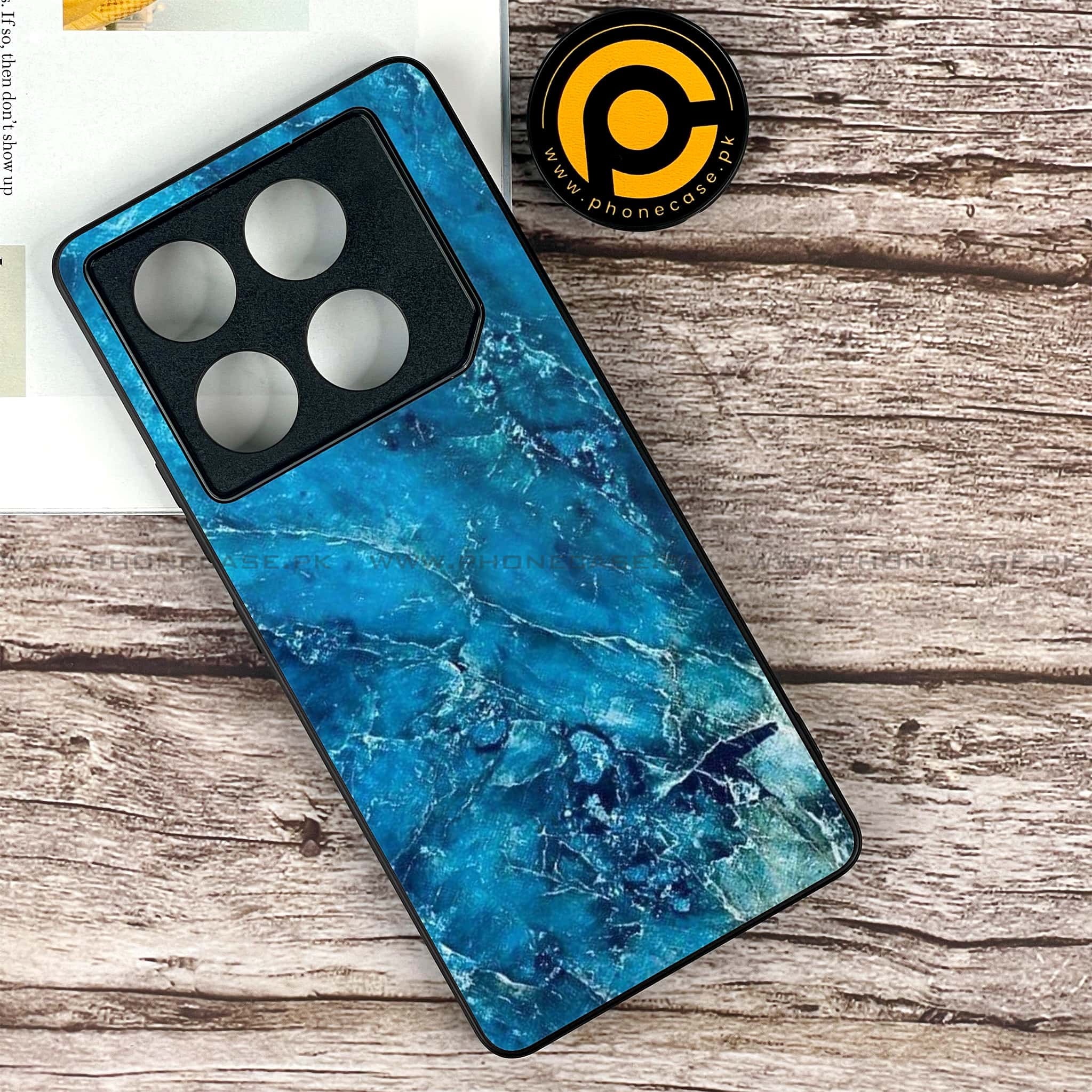 Infinix GT 20 Pro - Blue Marble 2.0 Series - Premium Printed Glass soft Bumper shock Proof Case