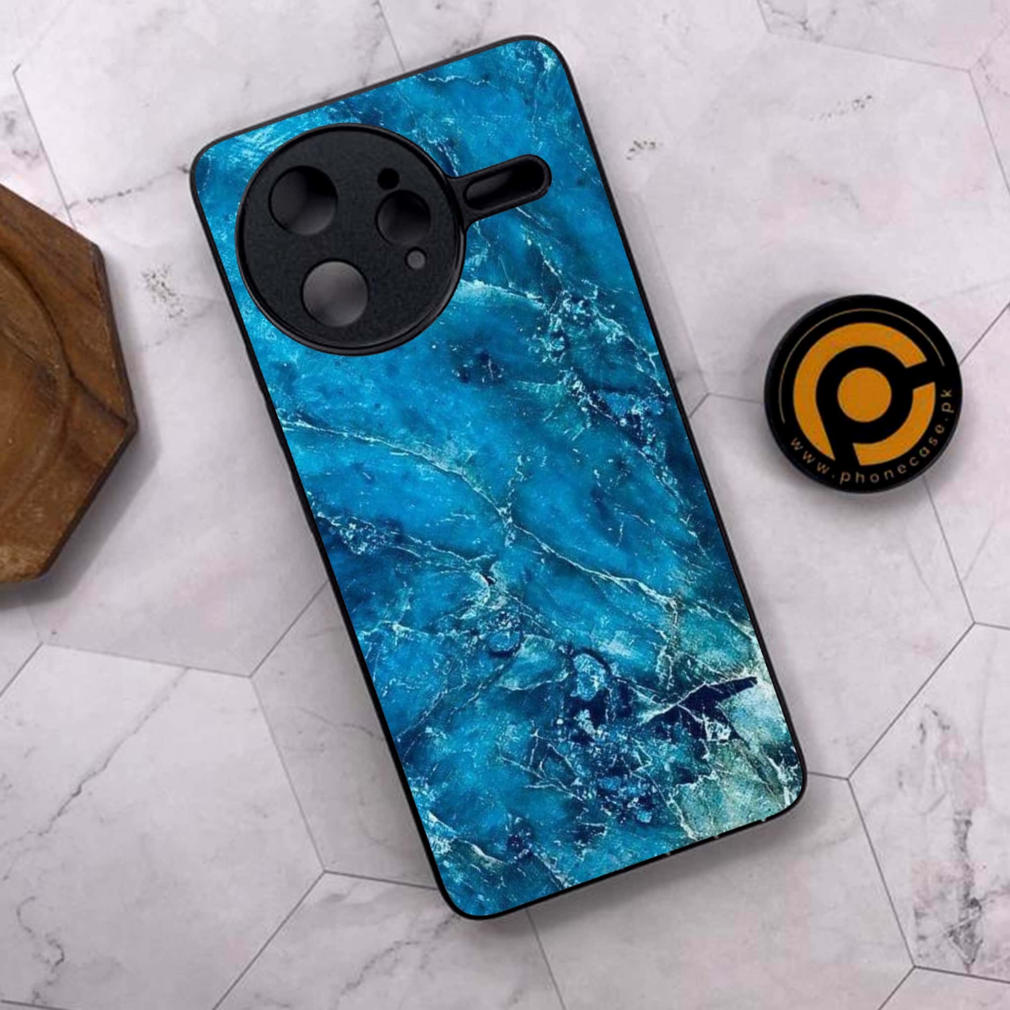 Xiaomi Poco F7 Ultra 5G - Blue Marble 2.0 Series - Premium Metal Printed soft Bumper shock Proof Case