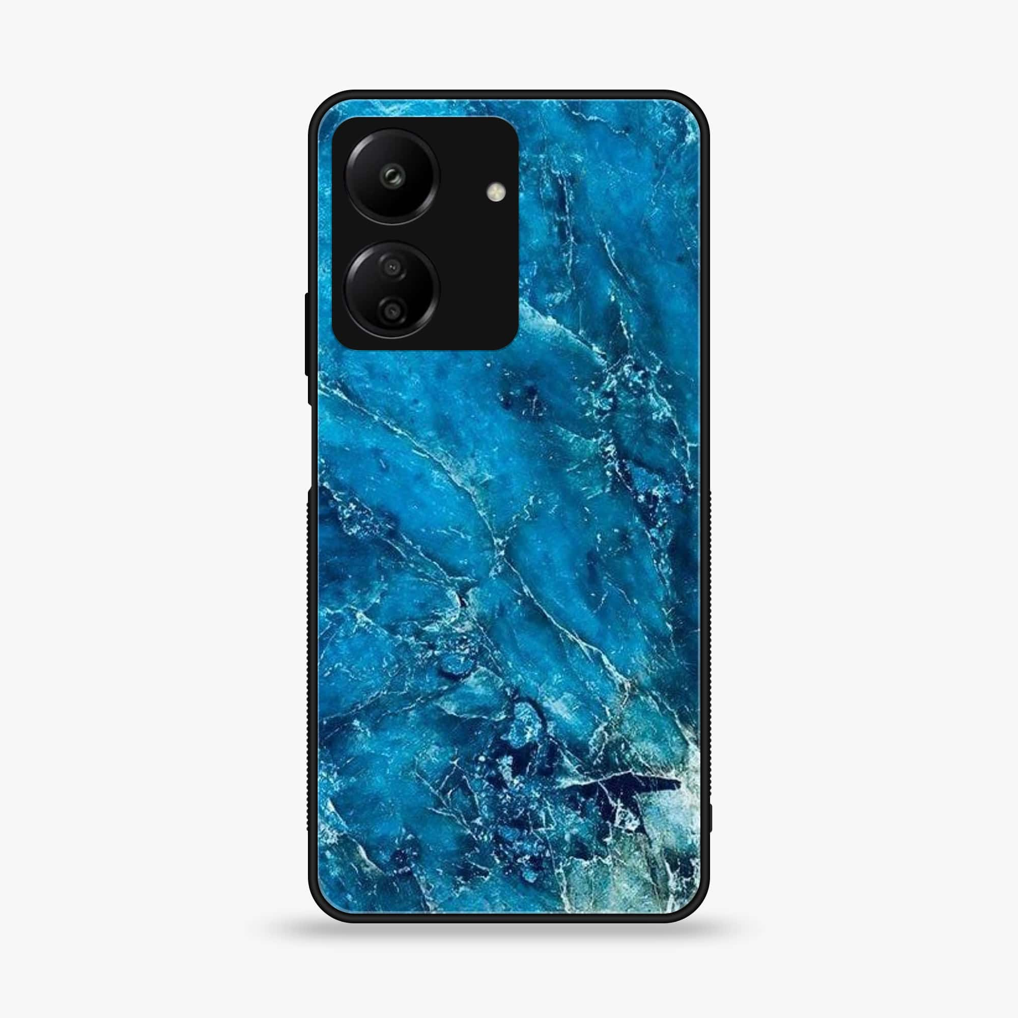 Xiaomi Poco C65 - Blue Marble 2.0 Series - Premium Printed Glass soft Bumper shock Proof Case