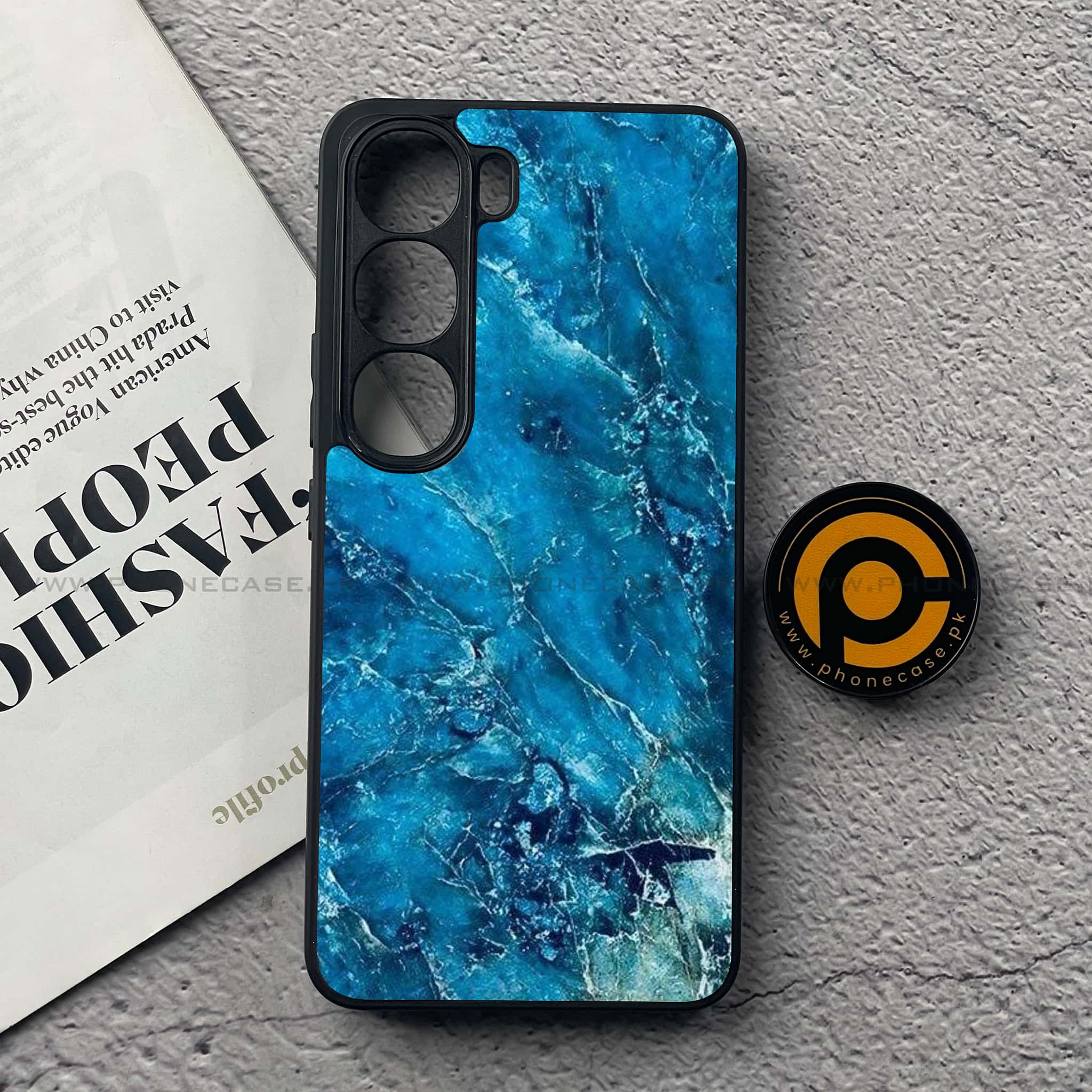 Vivo V40 Lite (IDN) - Blue Marble 2.0 Series - Premium Metal Printed soft Bumper Shock Proof Case