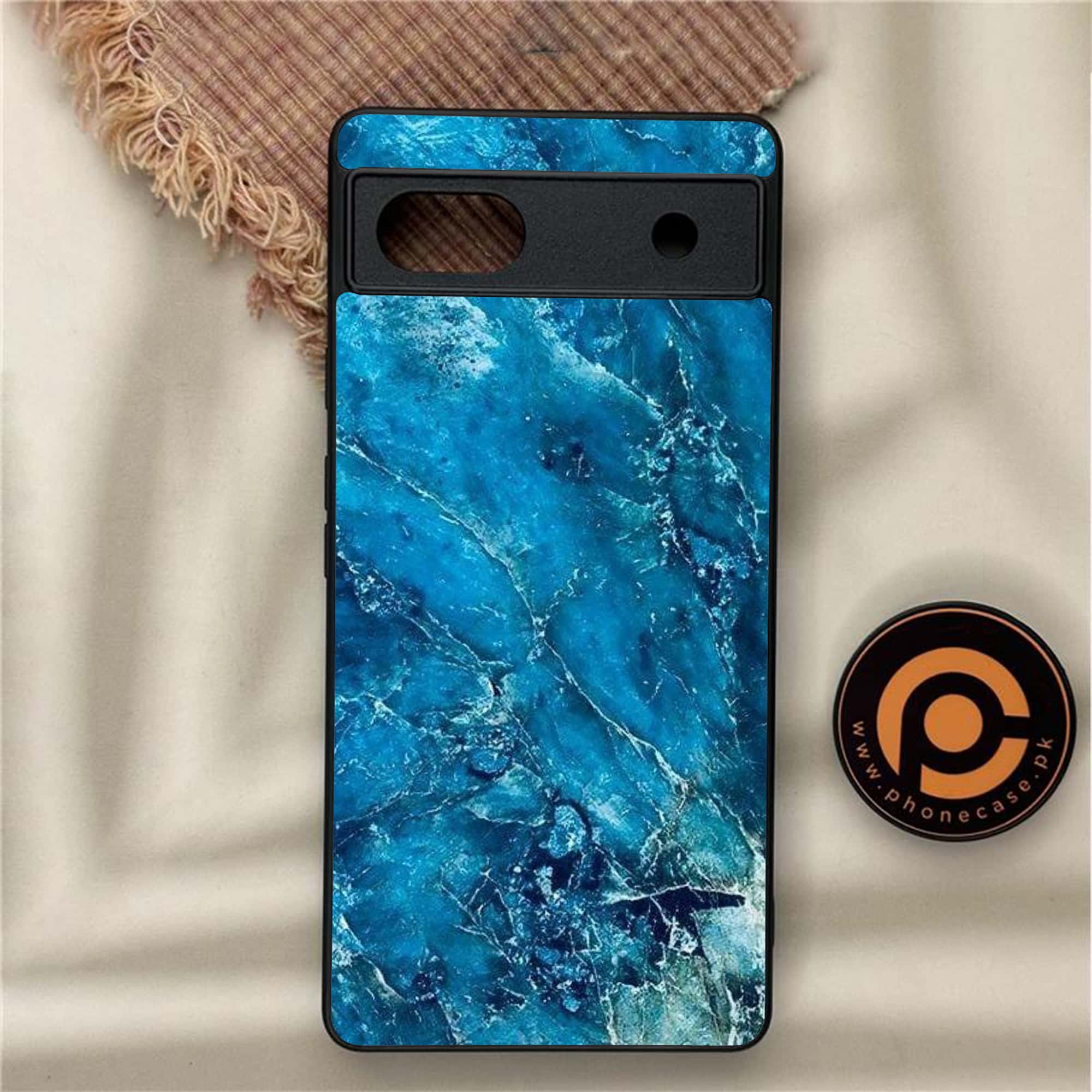 Google Pixel 6A - Blue Marble Series V 2.0 - Premium Metal Printed soft Bumper Shock Proof Case