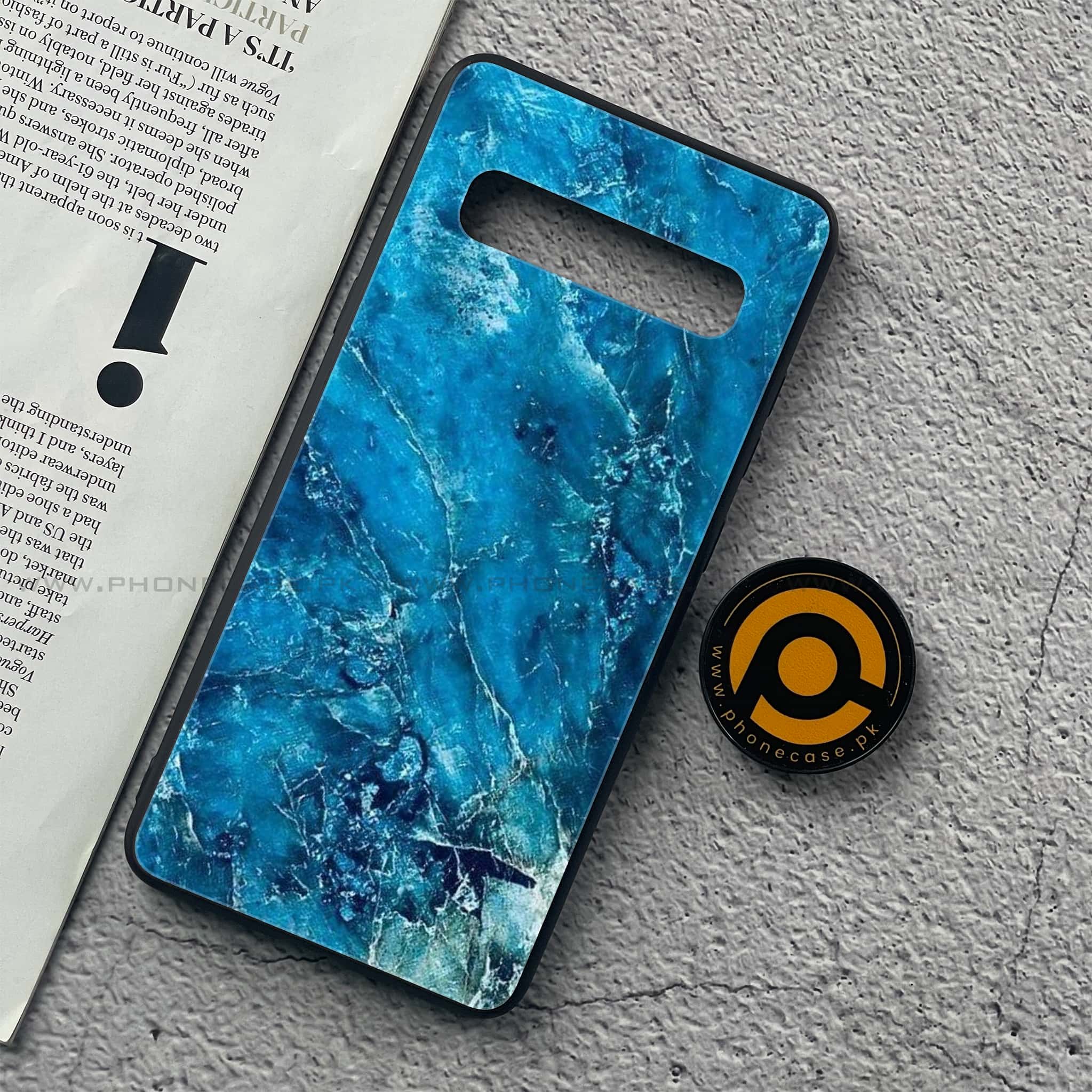 Samsung Galaxy S10 5G - Blue Marble Series V 2.0 - Premium Printed Glass soft Bumper shock Proof Case