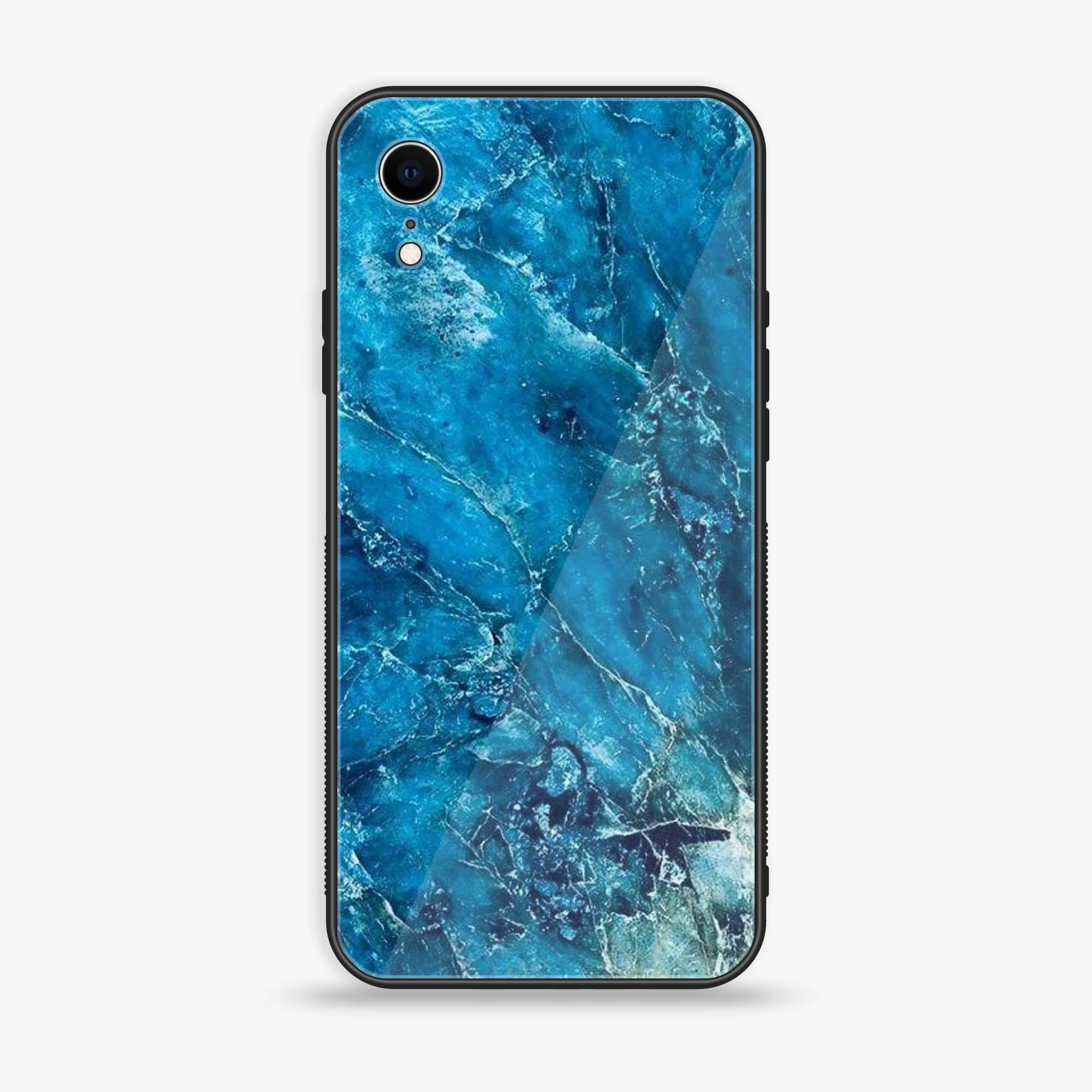 iPhone XR - Blue Marble Series V 2.0 - Premium Printed Glass soft Bumper shock Proof Case