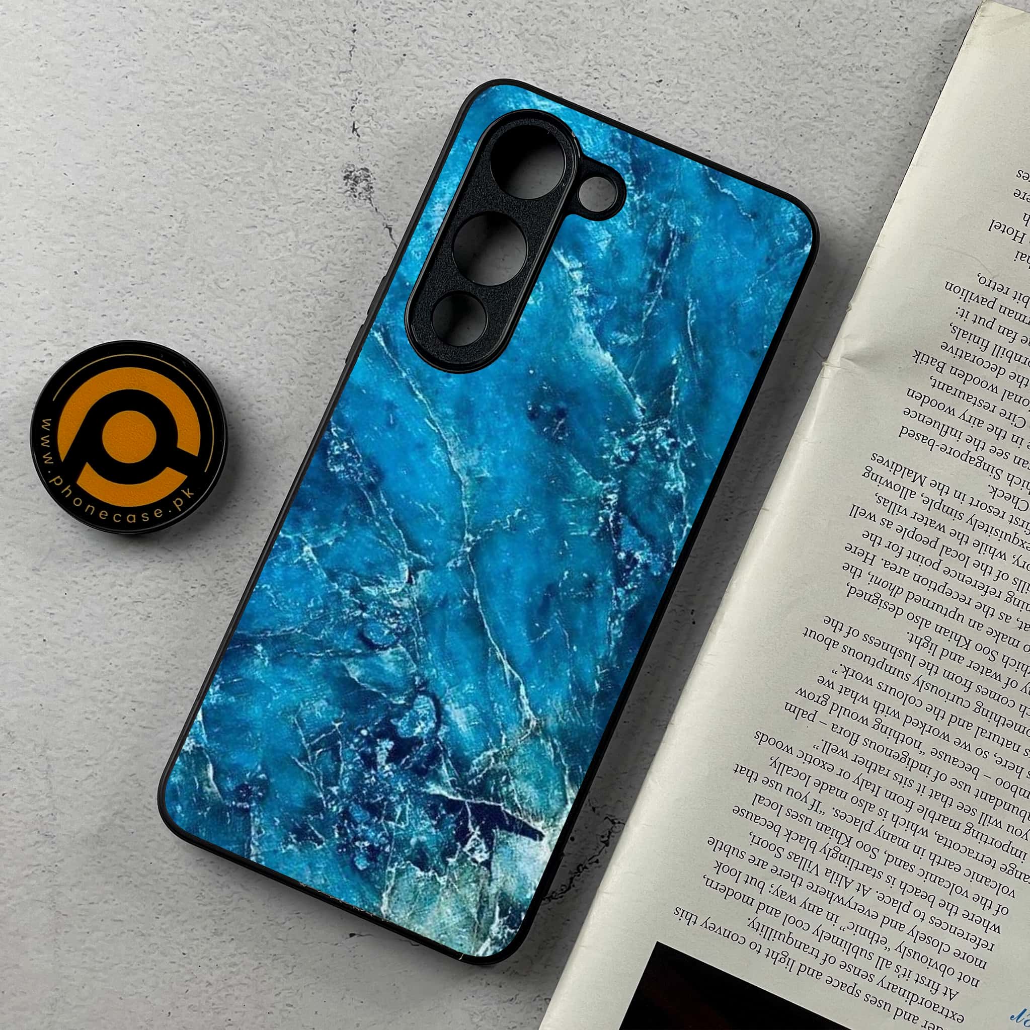 Vivo Y04 - Blue Marble 2.0 Series - Premium Metal Printed Soft Bumper Shockproof Case