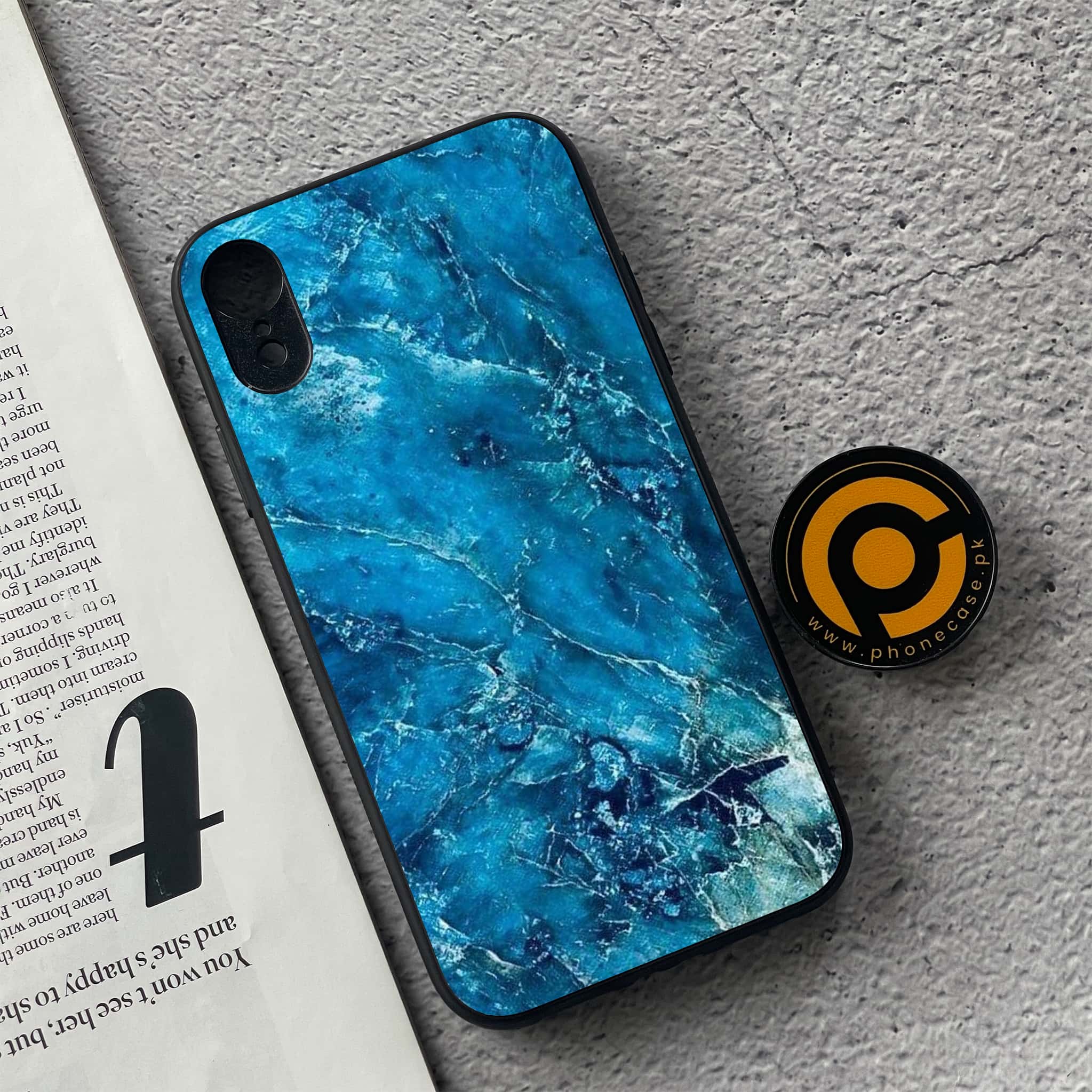 iPhone XR - Blue Marble Series V 2.0 - Premium Metal Printed soft Bumper shock Proof Case