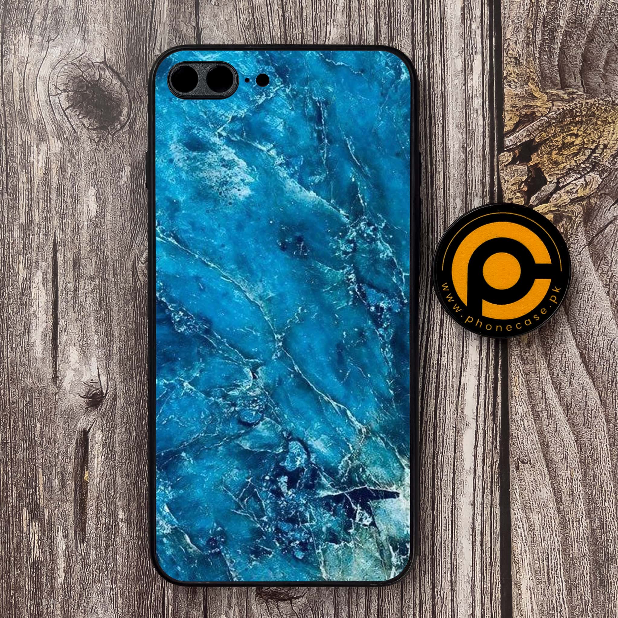 iPhone 7 Plus - Blue Marble Series V 2.0 - Premium Metal Printed soft Bumper shock Proof Case