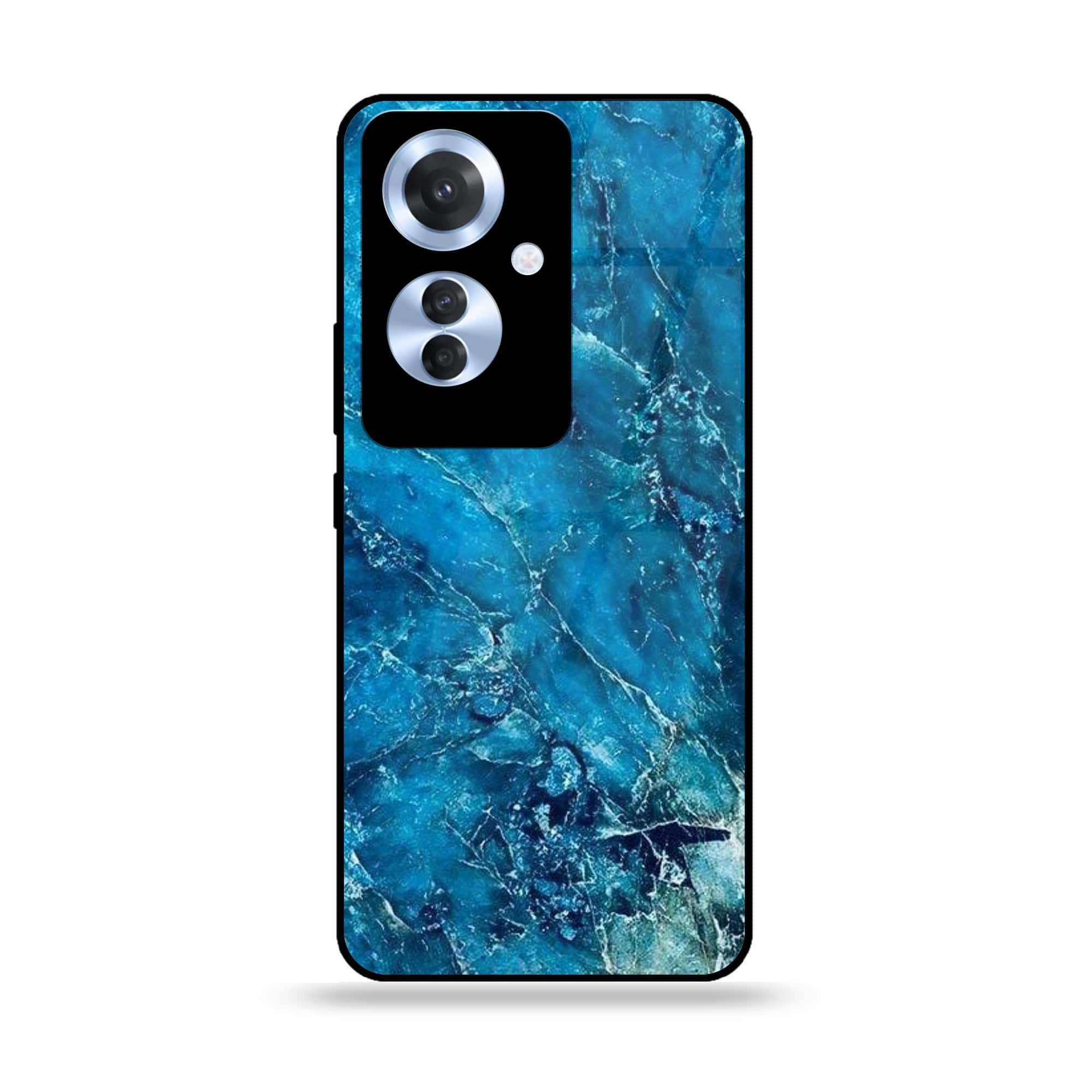 Oppo F25 Pro - Blue Marble 2.0 Series - Premium Printed Glass soft Bumper shock Proof Case