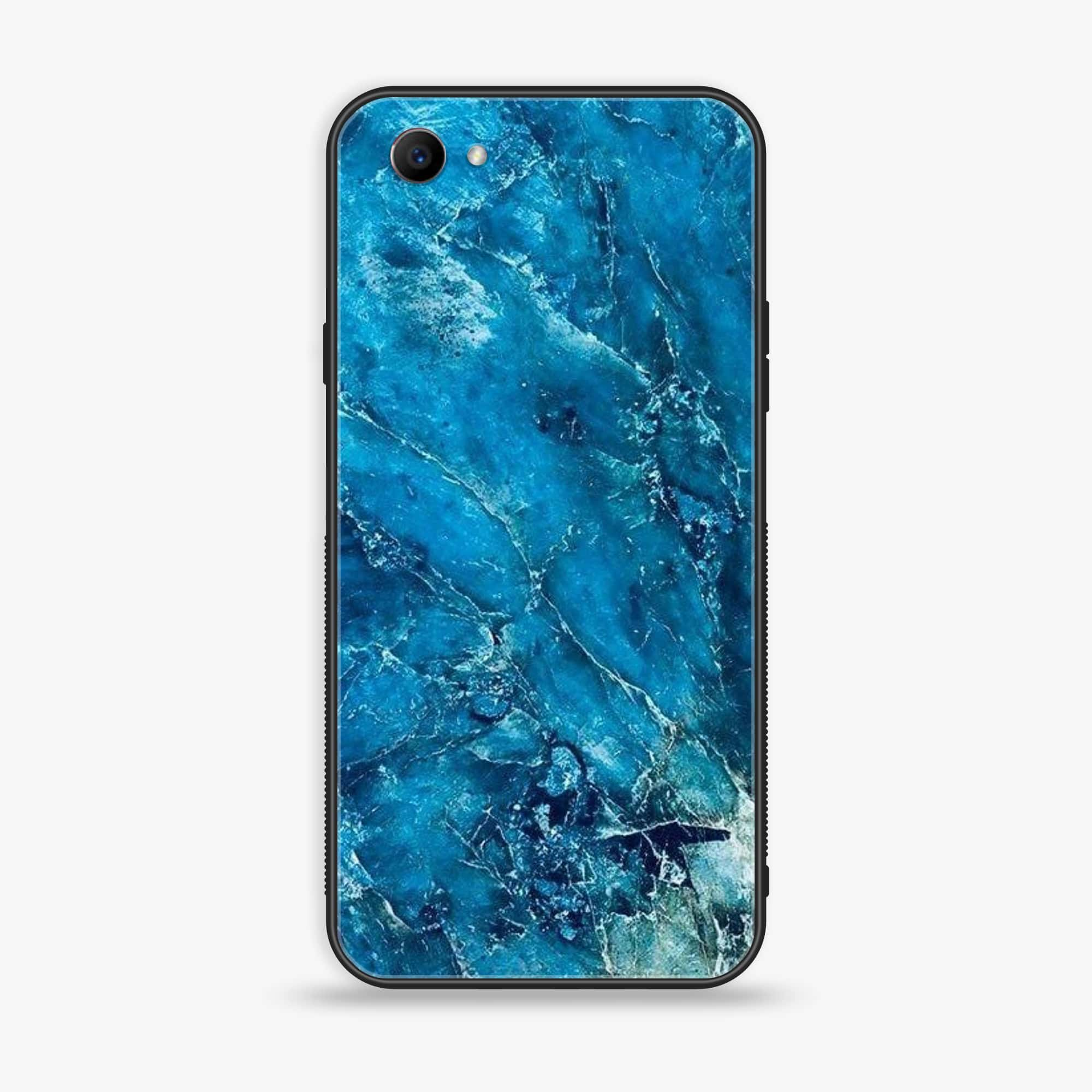 Oppo F7 Youth - Blue Marble 2.0 Series - Premium Printed Glass soft Bumper shock Proof Case