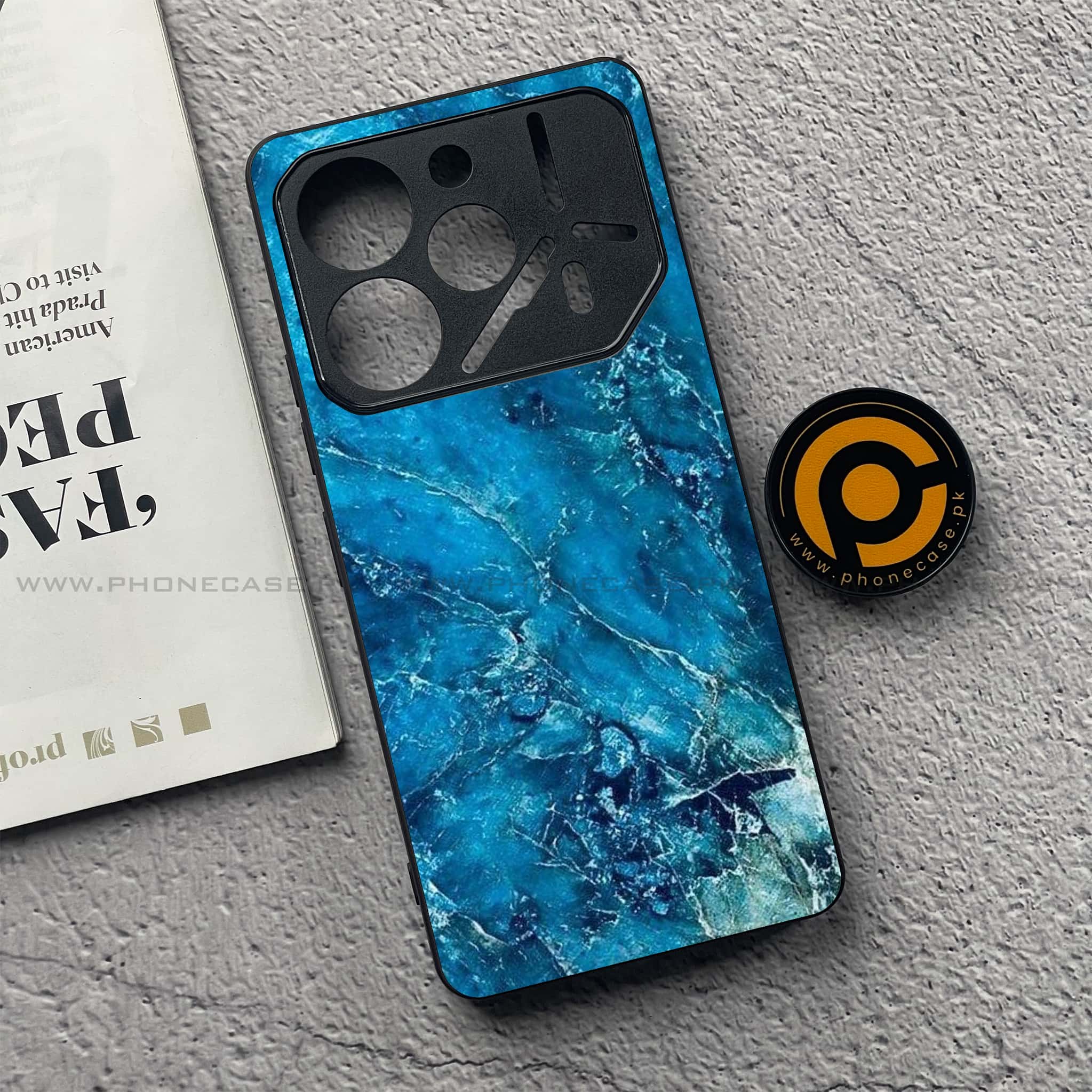 Tecno Pova 6 Pro - Blue Marble 2.0 Series - Premium Printed Glass soft Bumper shock Proof Case
