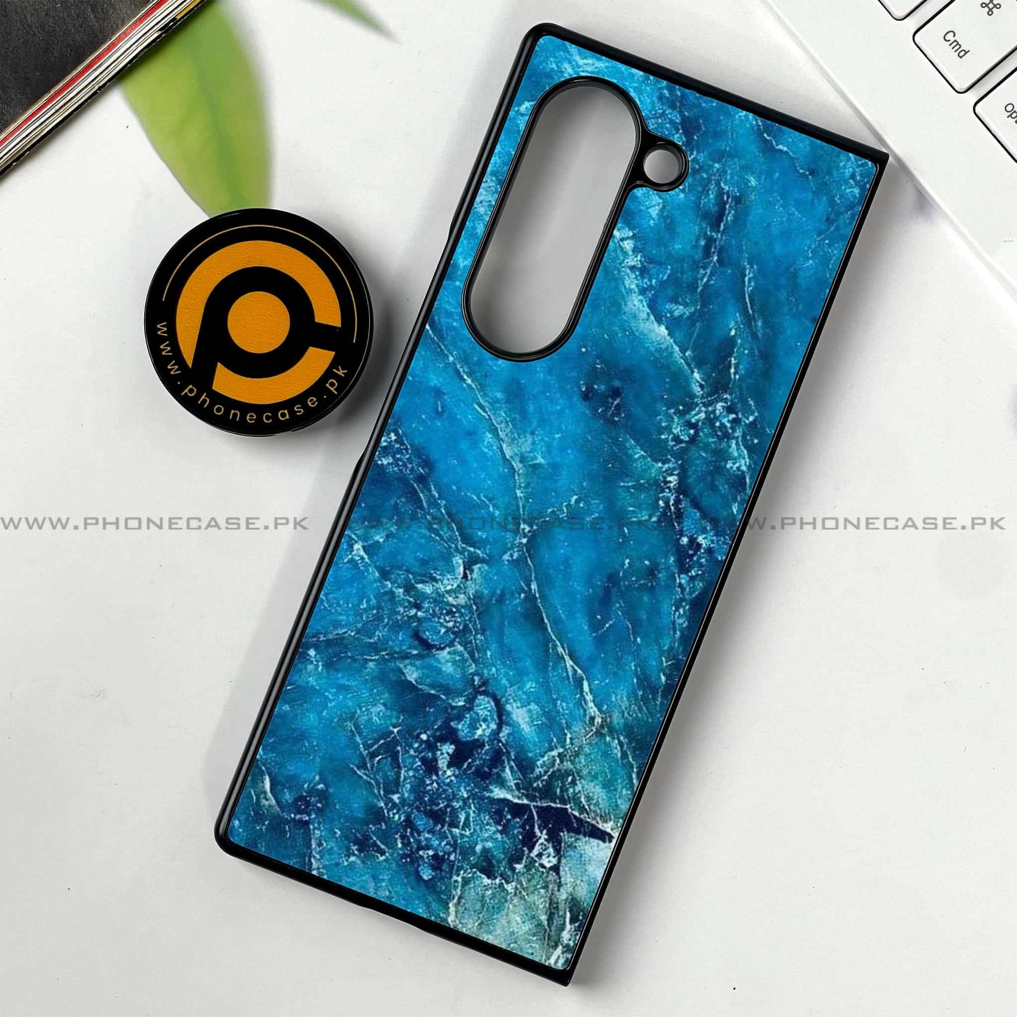 Samsung Galaxy Z Fold 6 - Blue Marble 2.0 Series - Premium Printed Metal soft Bumper shock Proof Case