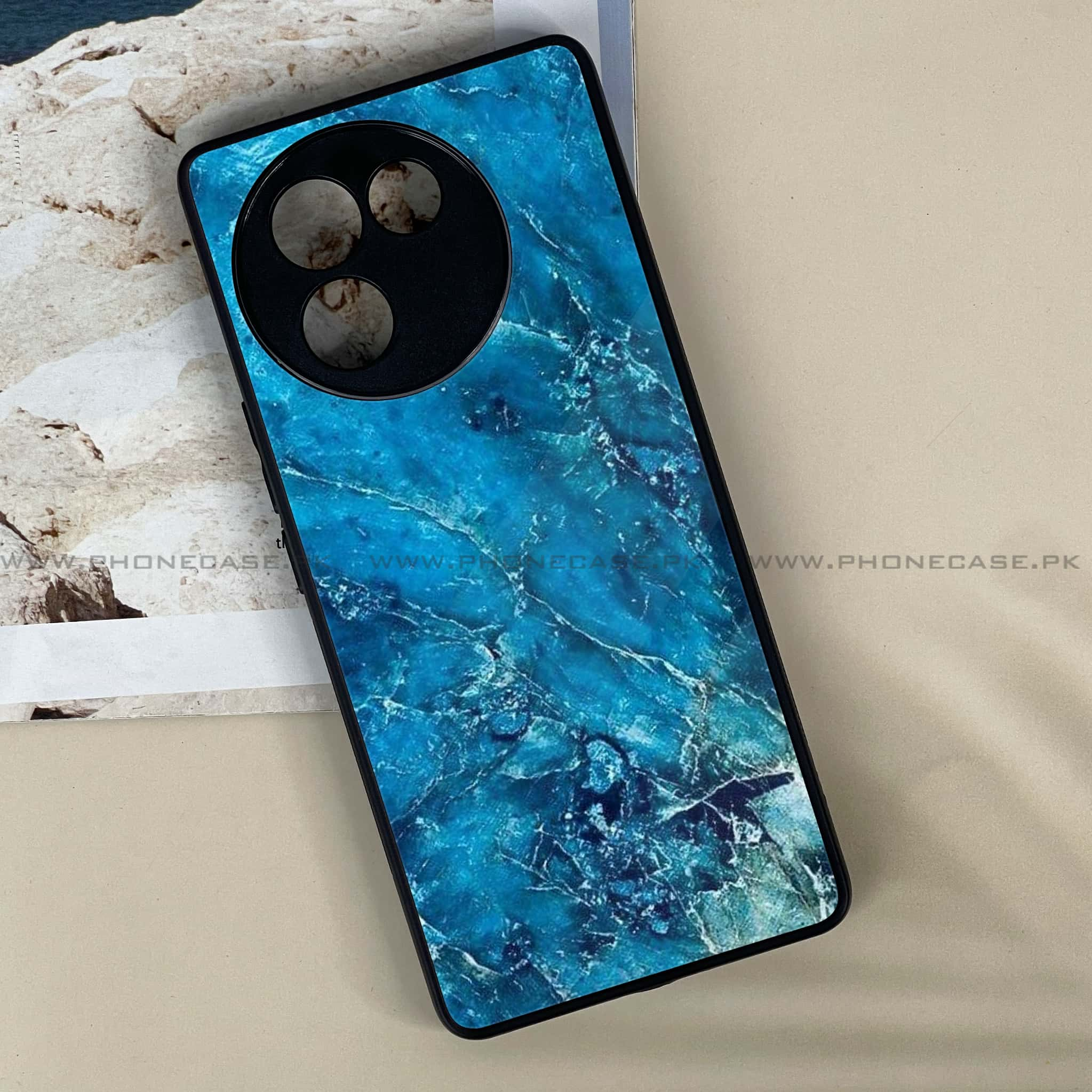 Vivo V30E - Blue Marble 2.0 Series - Premium Printed Metal soft Bumper shock Proof Case