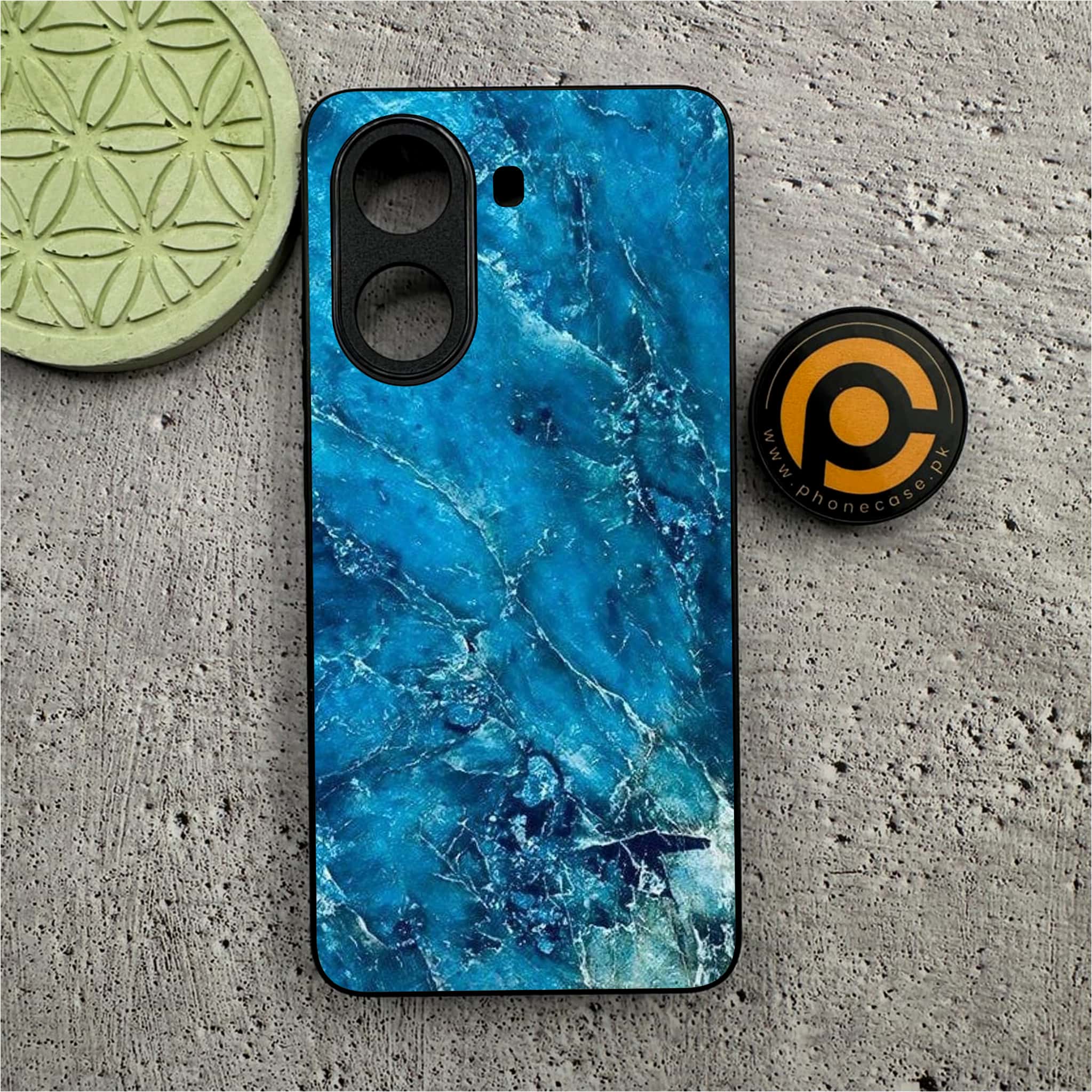 Xiaomi Redmi Turbo 4 - Blue Marble 2.0 Series - Premium Metal Printed soft Bumper shock Proof Case