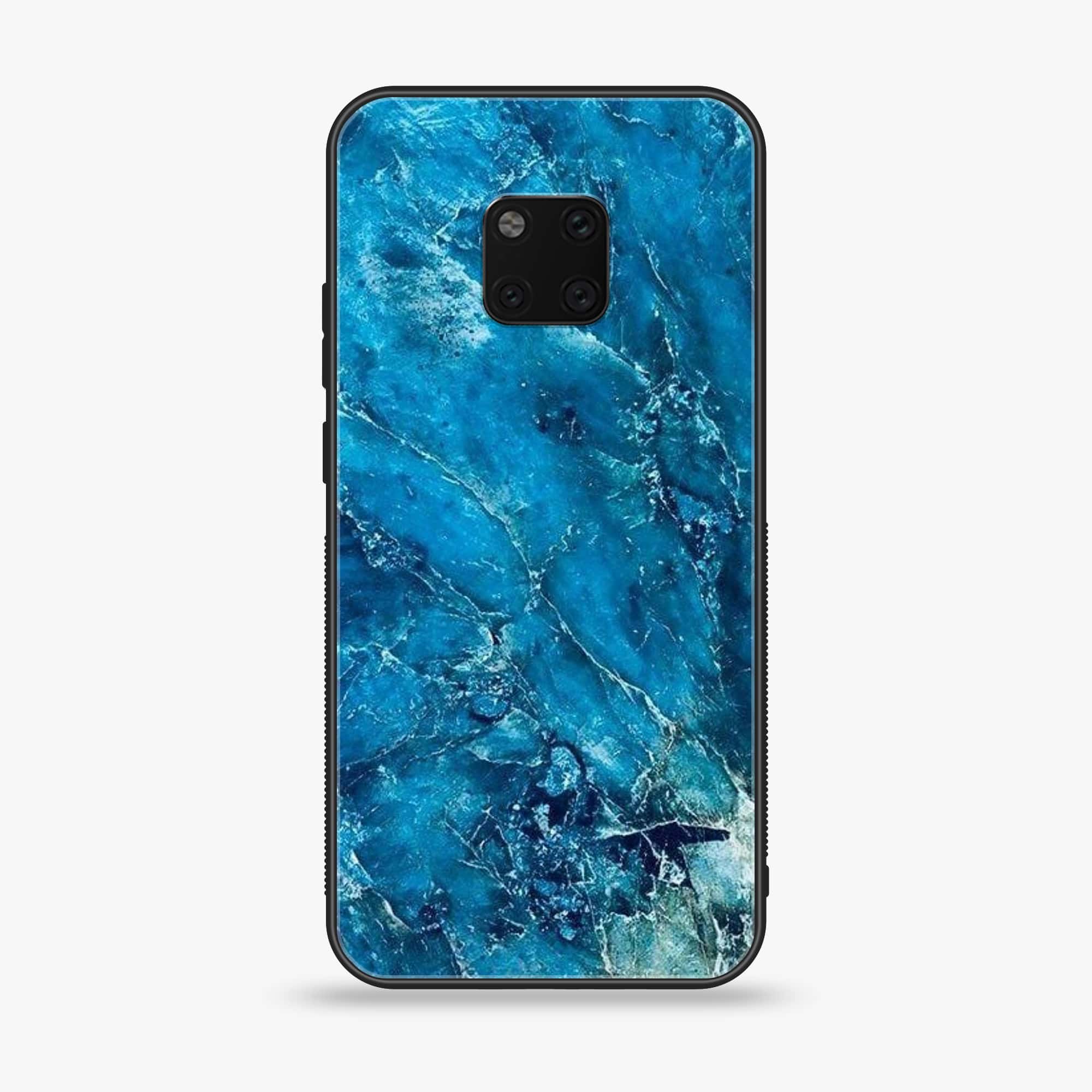 Huawei Mate 20 Pro - Blue Marble Series V 2.0 - Premium Printed Glass soft Bumper shock Proof Case