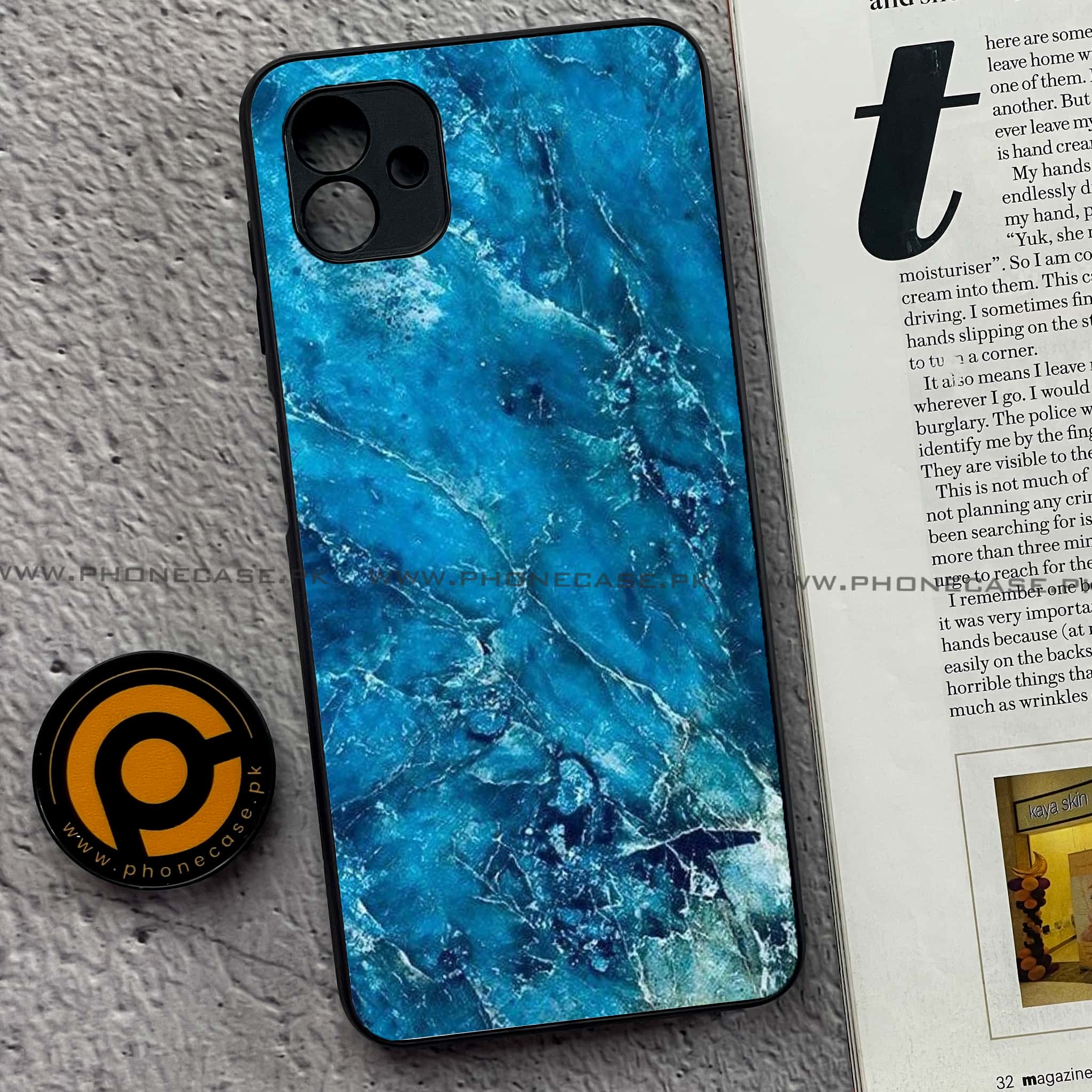 Samsung Galaxy A04 - Blue Marble V 2.0 Series - Premium Printed Metal soft Bumper shock Proof Case