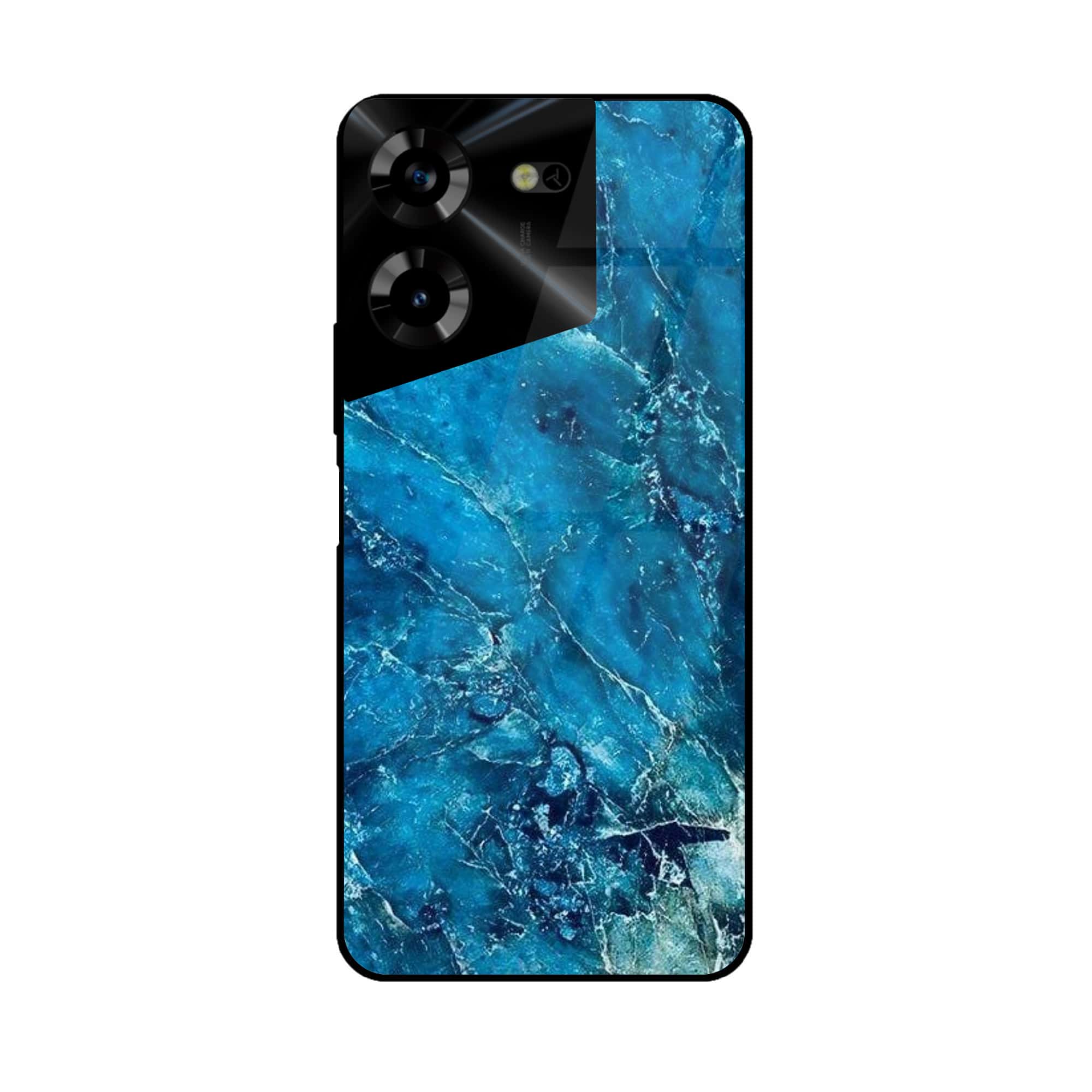 Tecno Pova 5 Pro - Blue Marble 2.0 Series - Premium Printed Glass soft Bumper shock Proof Case