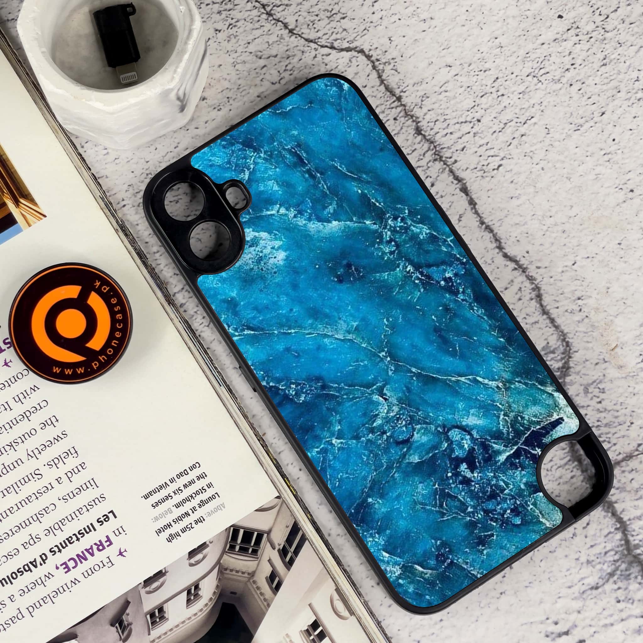 Nothing CMF Phone 1 - Blue Marble 2.0 Series - Premium Metal Printed soft Bumper Shock Proof Case