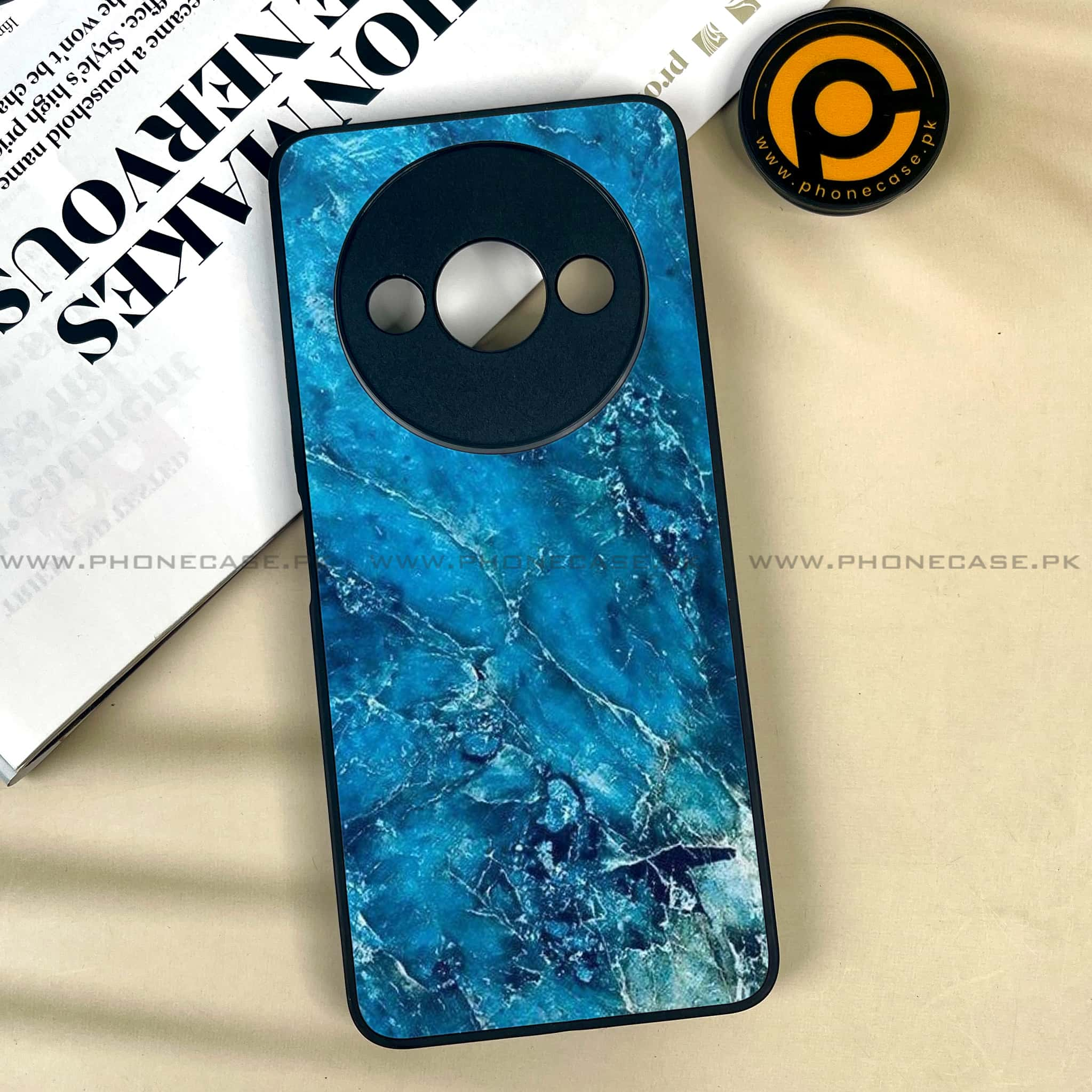 Xiaomi Redmi A3x - Blue Marble 2.0 Series - Premium Printed Metal soft Bumper shock Proof Case