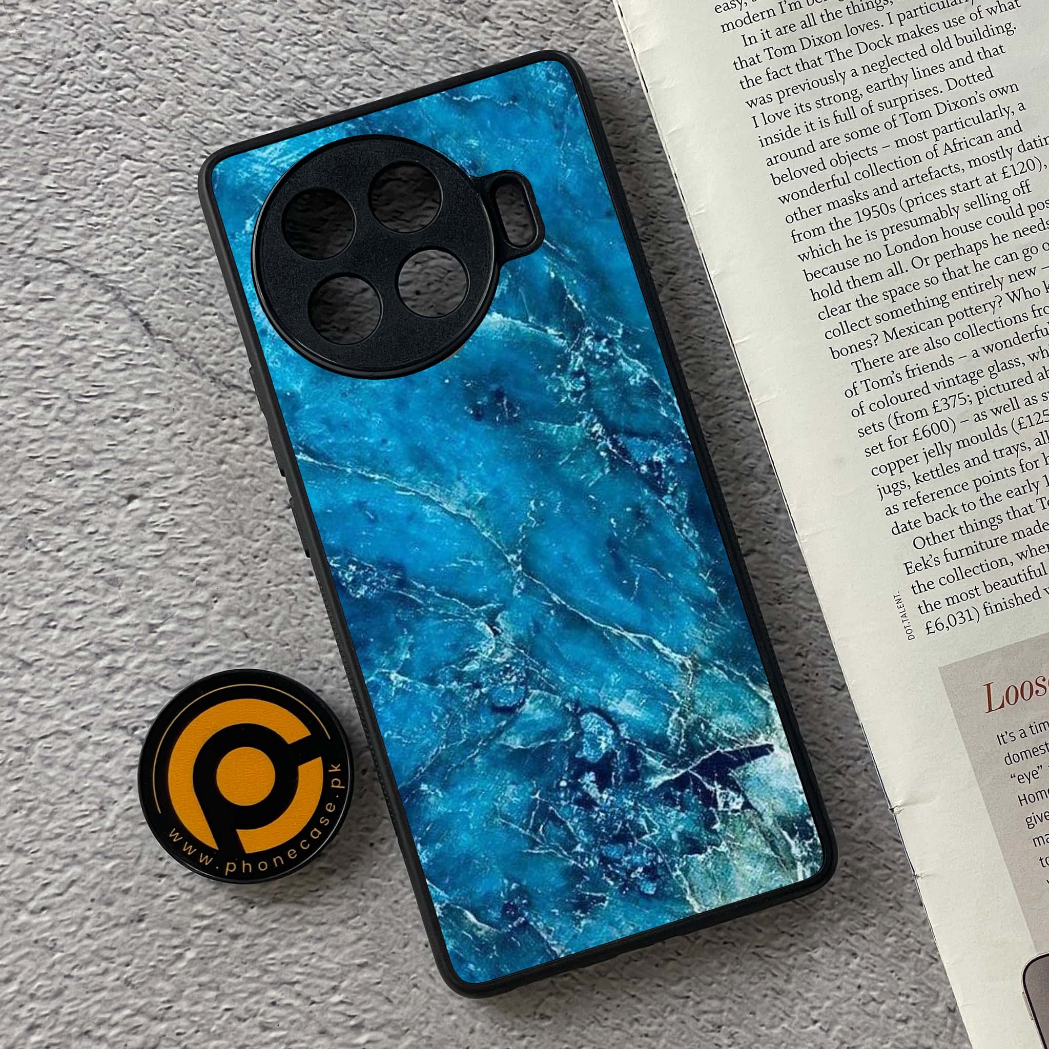 Tecno Spark 20 pro plus - Blue Marble 2.0 Series - Premium Printed Glass soft Bumper shock Proof Case