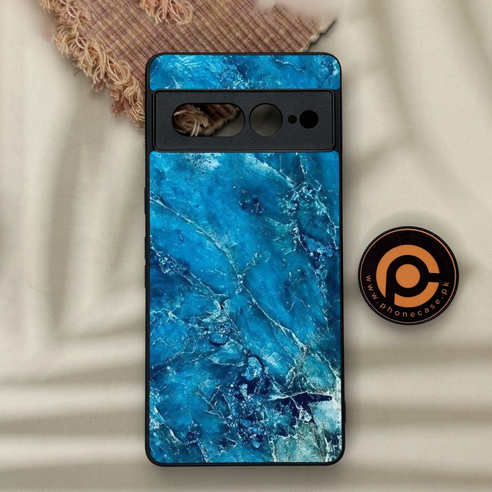 Google Pixel 7 Pro - Blue Marble Series V 2.0 - Premium Metal Printed soft Bumper Shock Proof Case
