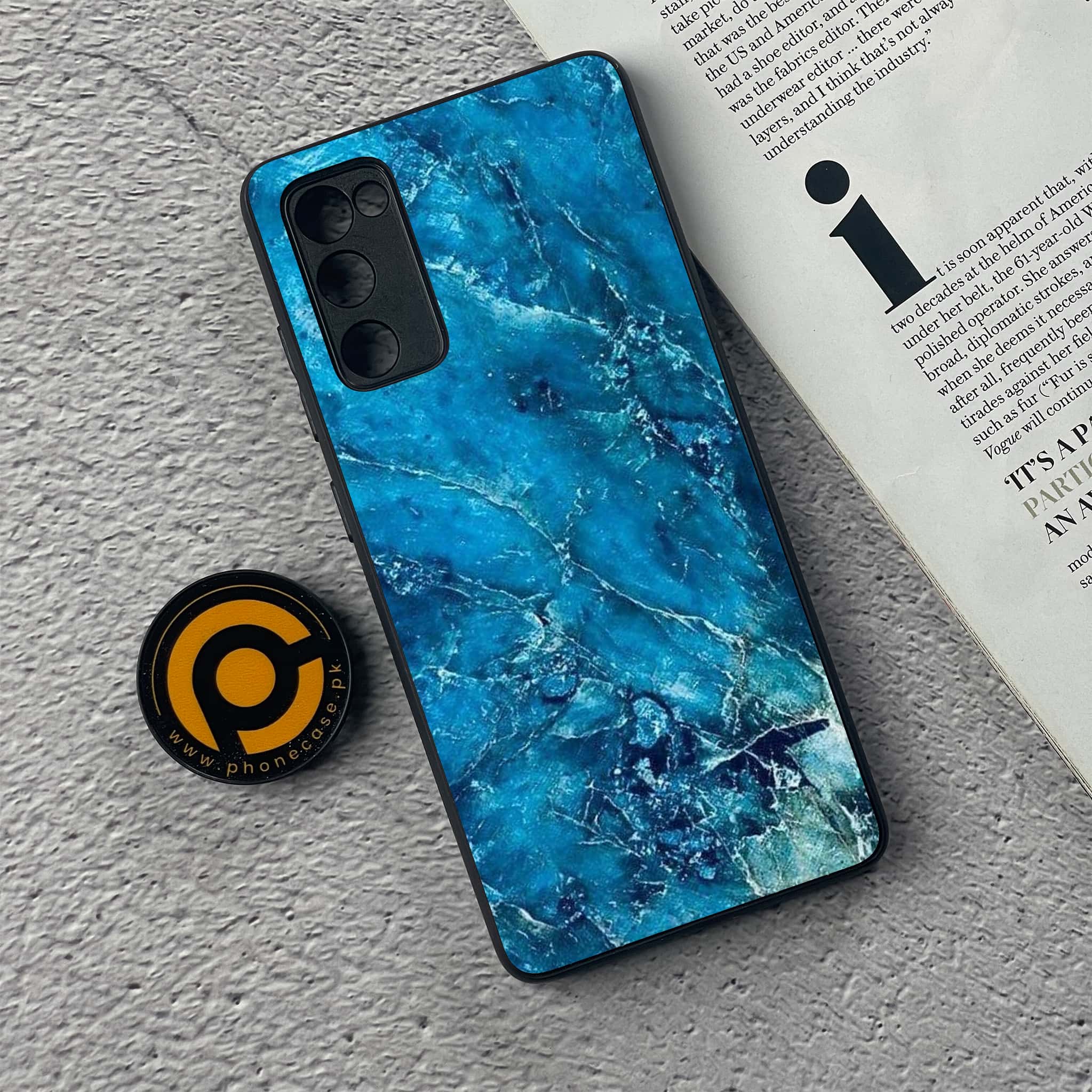 Samsung Galaxy S20 FE Blue Marble Series V 2.0 Premium Printed Glass soft Bumper shock Proof Case