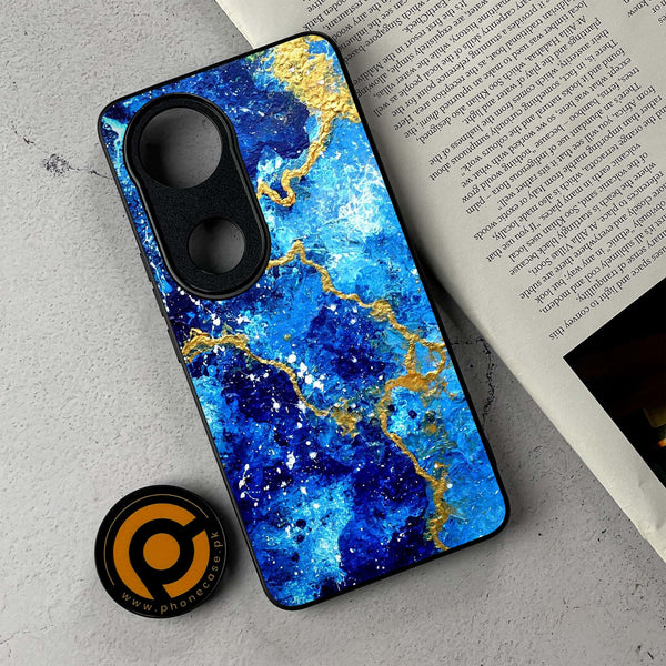 Vivo V50 - Blue Marble 2.0 Design 4  - Premium Metal Printed Soft Bumper Shockproof Case  CS-33499
