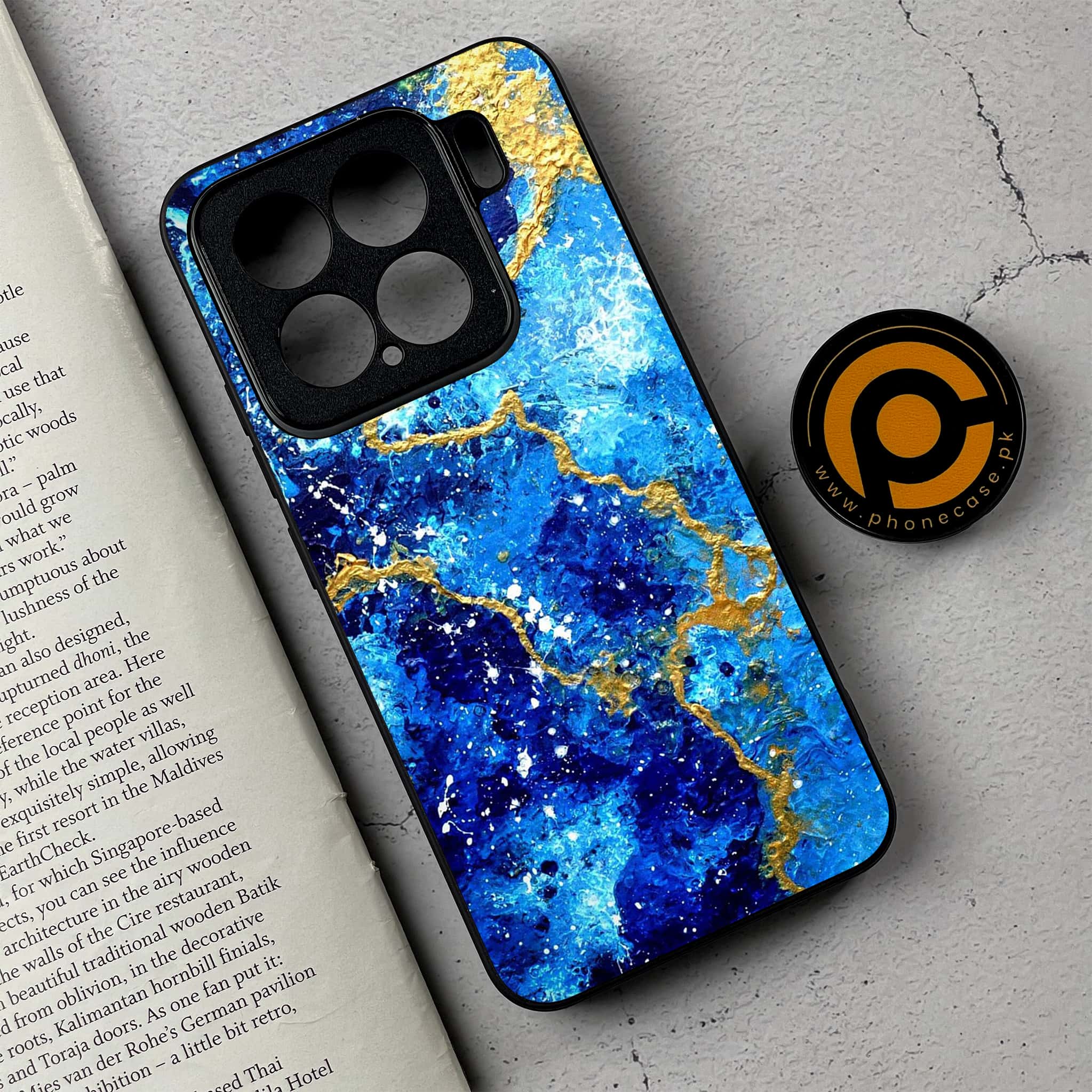 Xiaomi 15 - Blue Marble 2.0 Series - Premium Metal Printed soft Bumper shock Proof Case