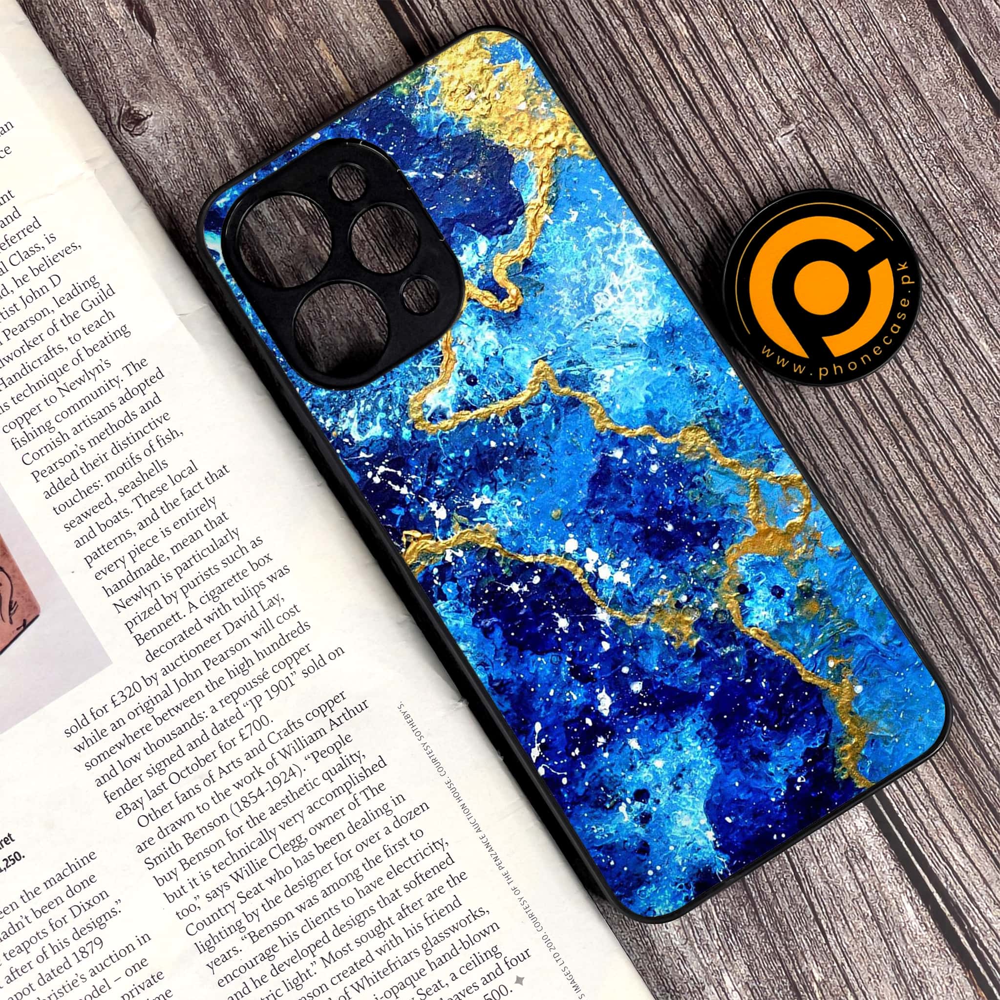 Xiaomi Redmi 12 - Blue Marble Series V 2.0 - Premium Printed Glass soft Bumper shock Proof Case
