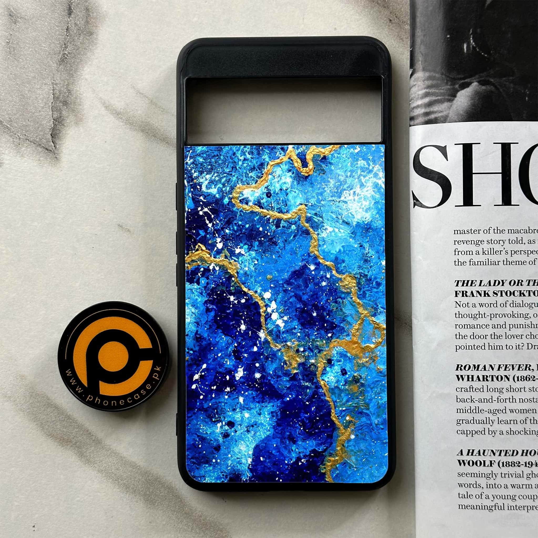 Google Pixel 8 Pro - Blue Marble Series V 2.0 - Premium Printed Glass soft Bumper shock Proof Case