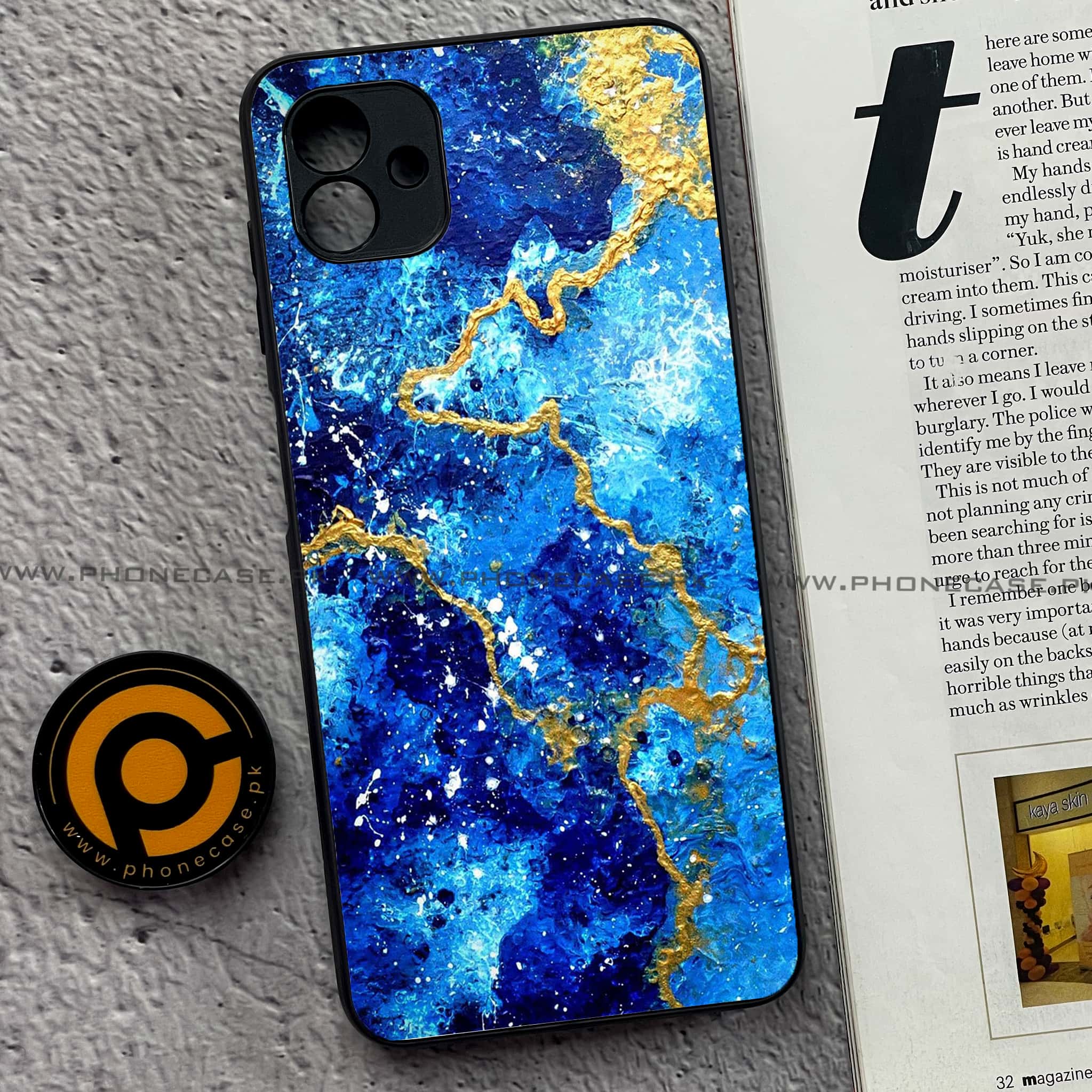 Samsung Galaxy A04 - Blue Marble V 2.0 Series - Premium Printed Metal soft Bumper shock Proof Case