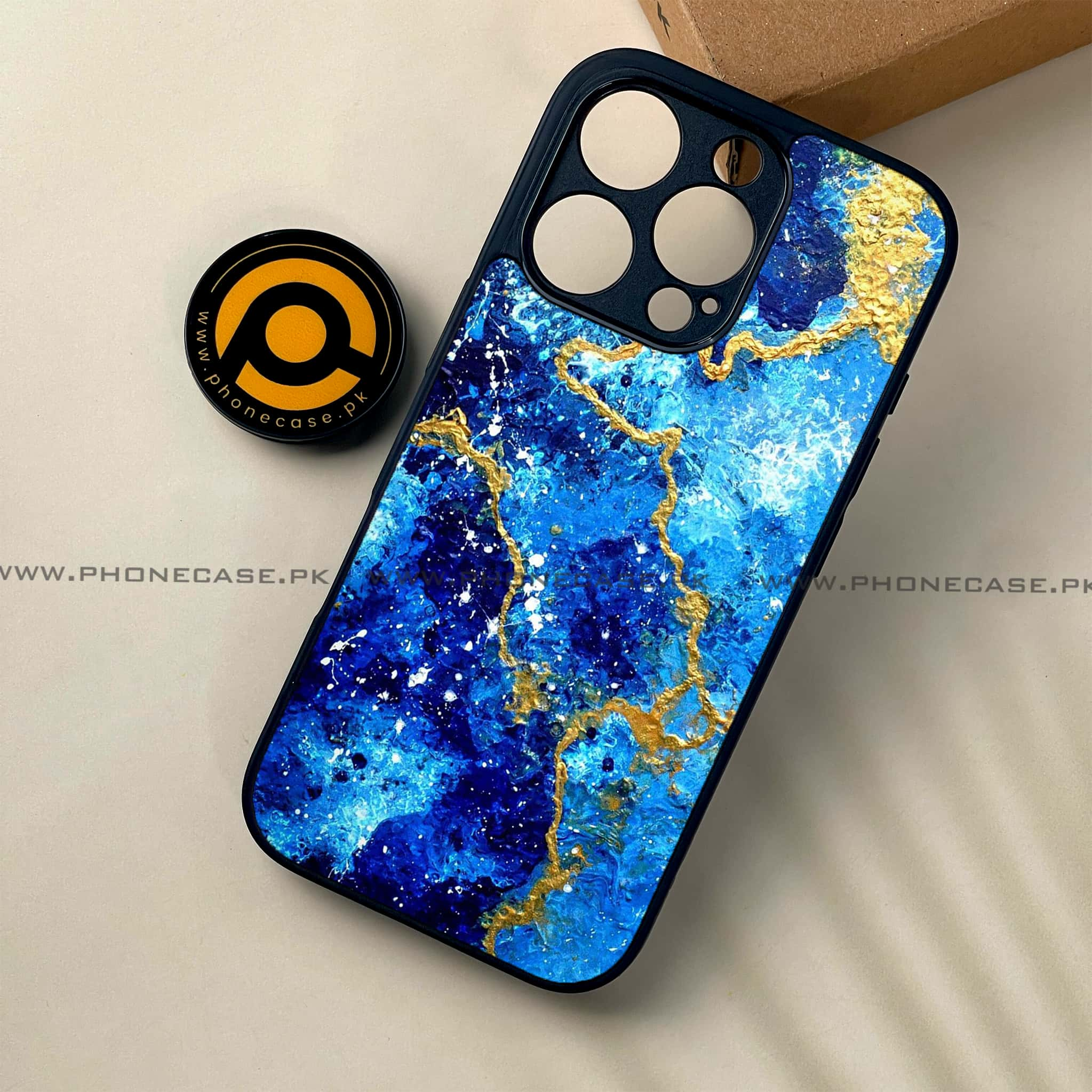 iPhone 16 Pro - Blue Marble 2.0 Series - Premium Printed Glass soft Bumper shock Proof Case