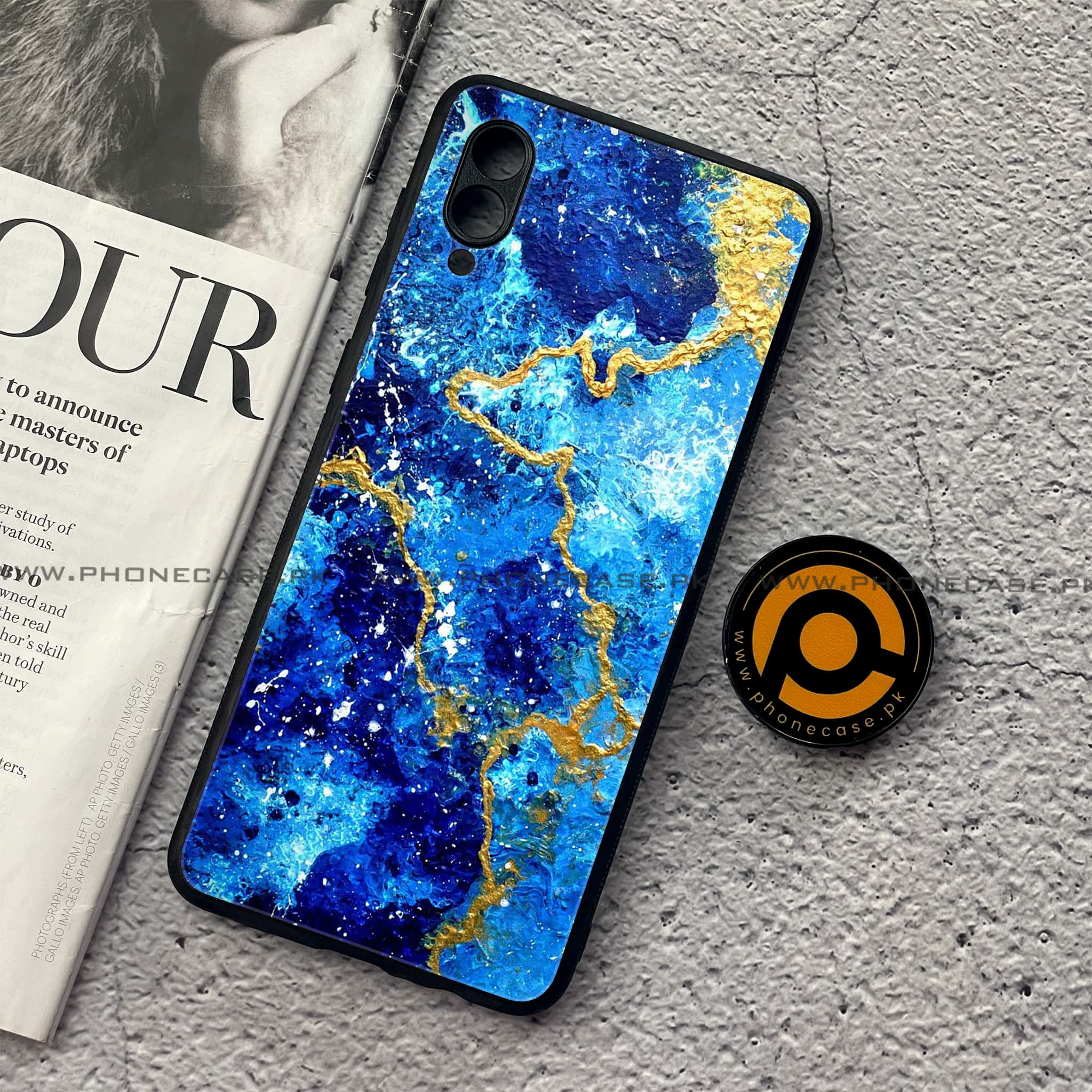 Samsung Galaxy A02 - Blue Marble 2.0 Series - Premium Printed Metal soft Bumper shock Proof Case